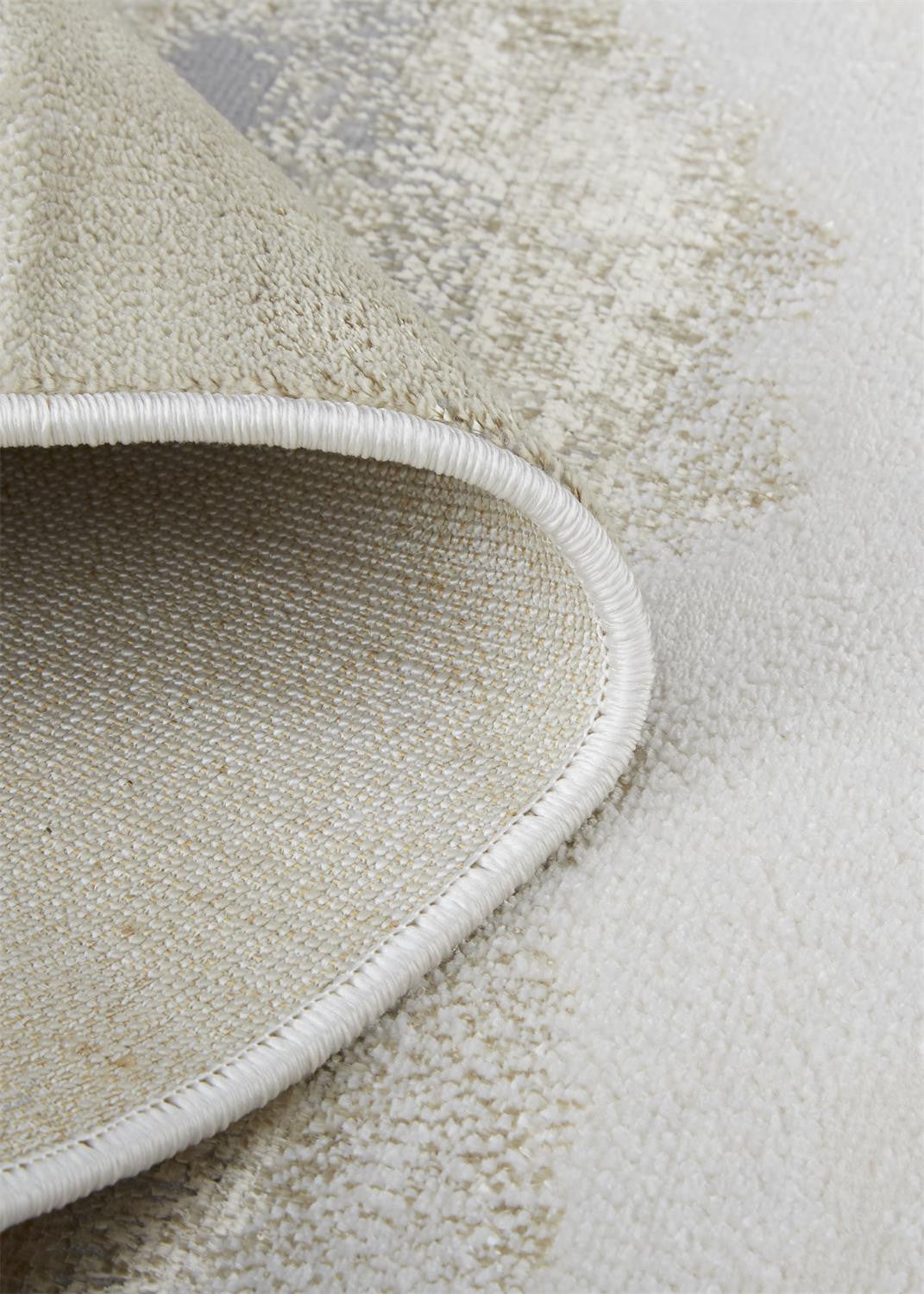 10 x 13 Ivory Tan & Gray Stain Resistant Rug
