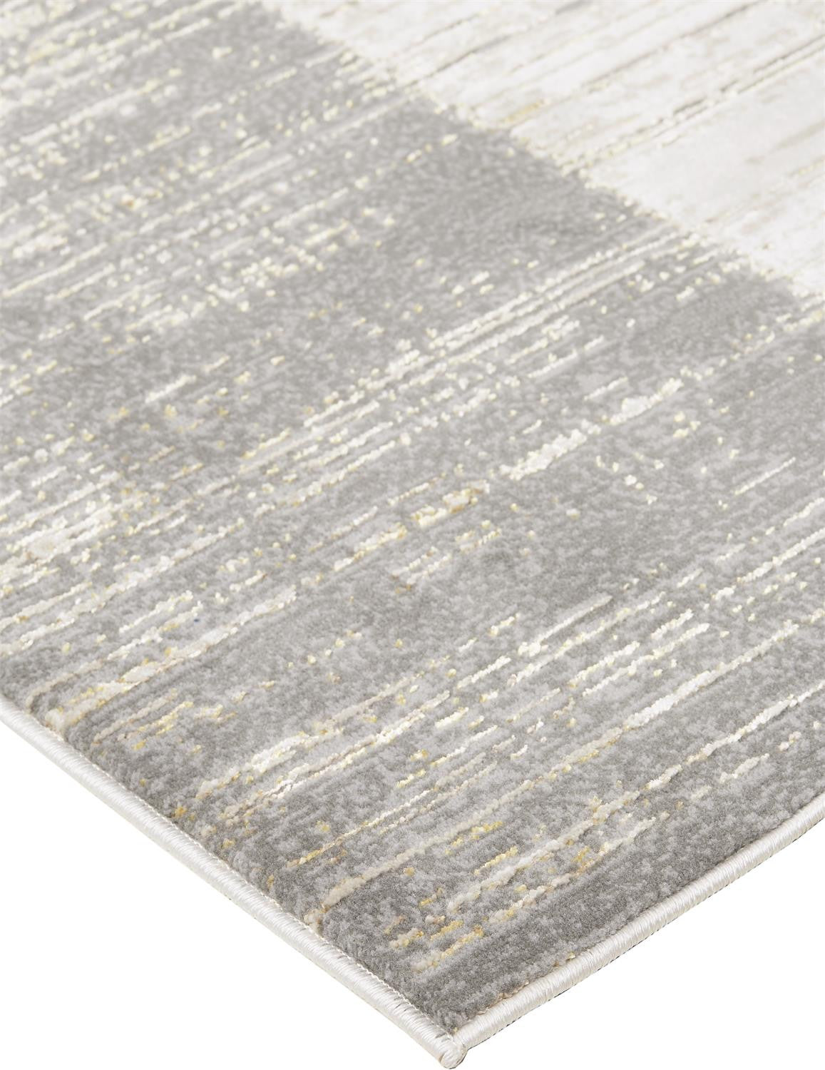 10 x 13 Gray & Ivory Stain Resistant Rug