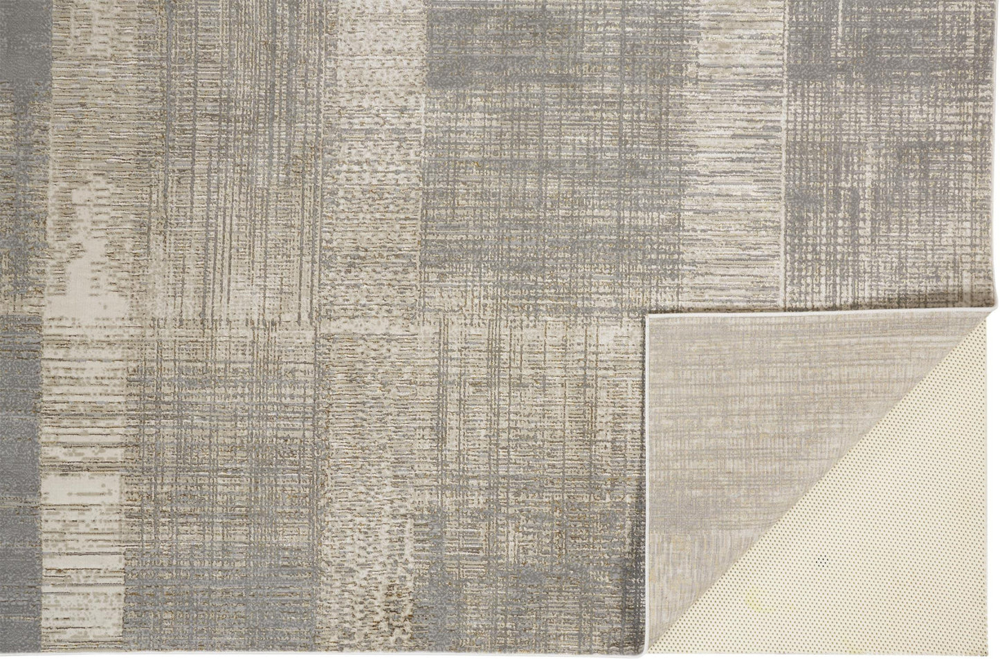 10 x 13 Gray & Ivory Stain Resistant Rug