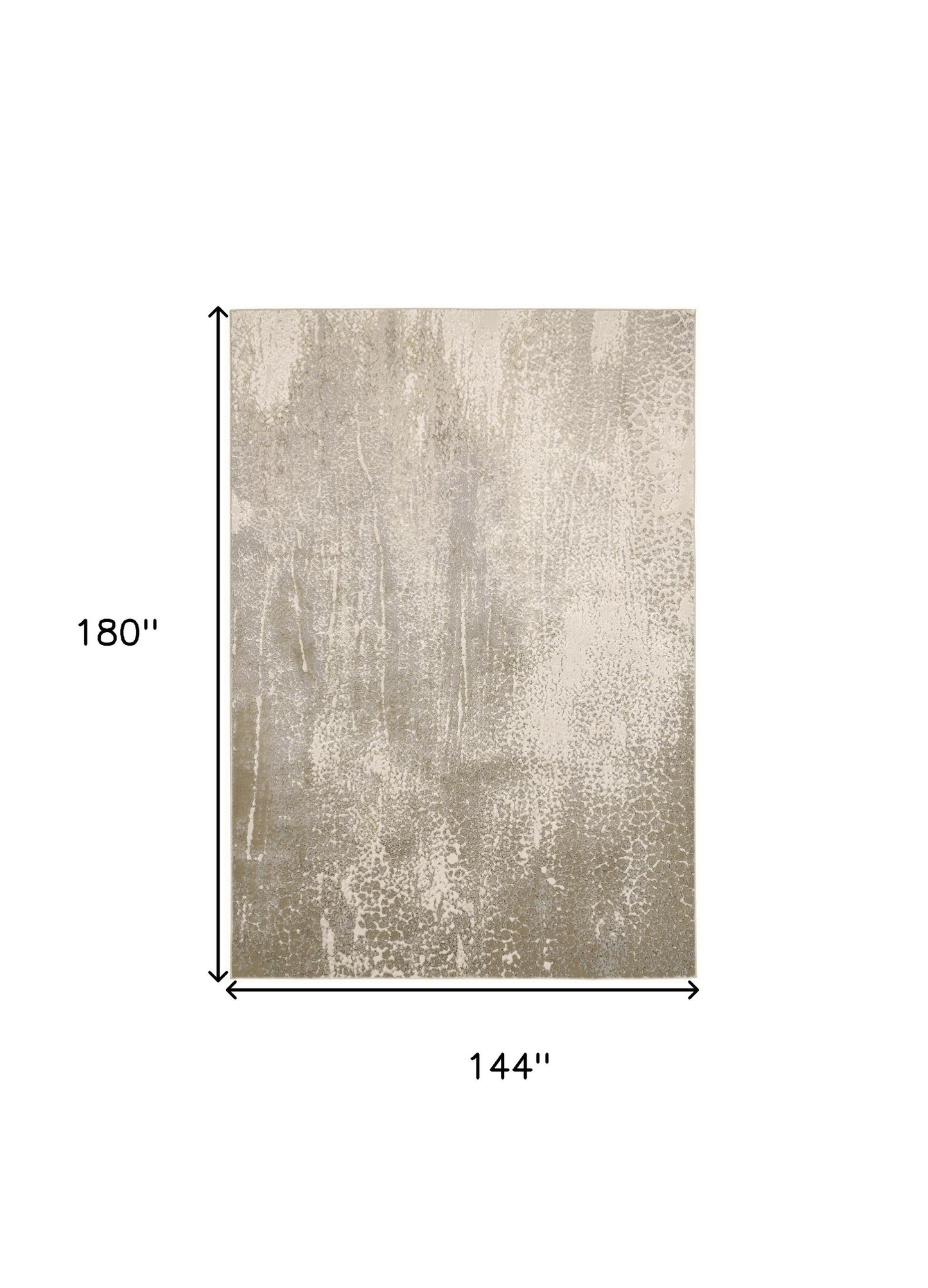 12 x 15 Ivory Gray & Gold Rug