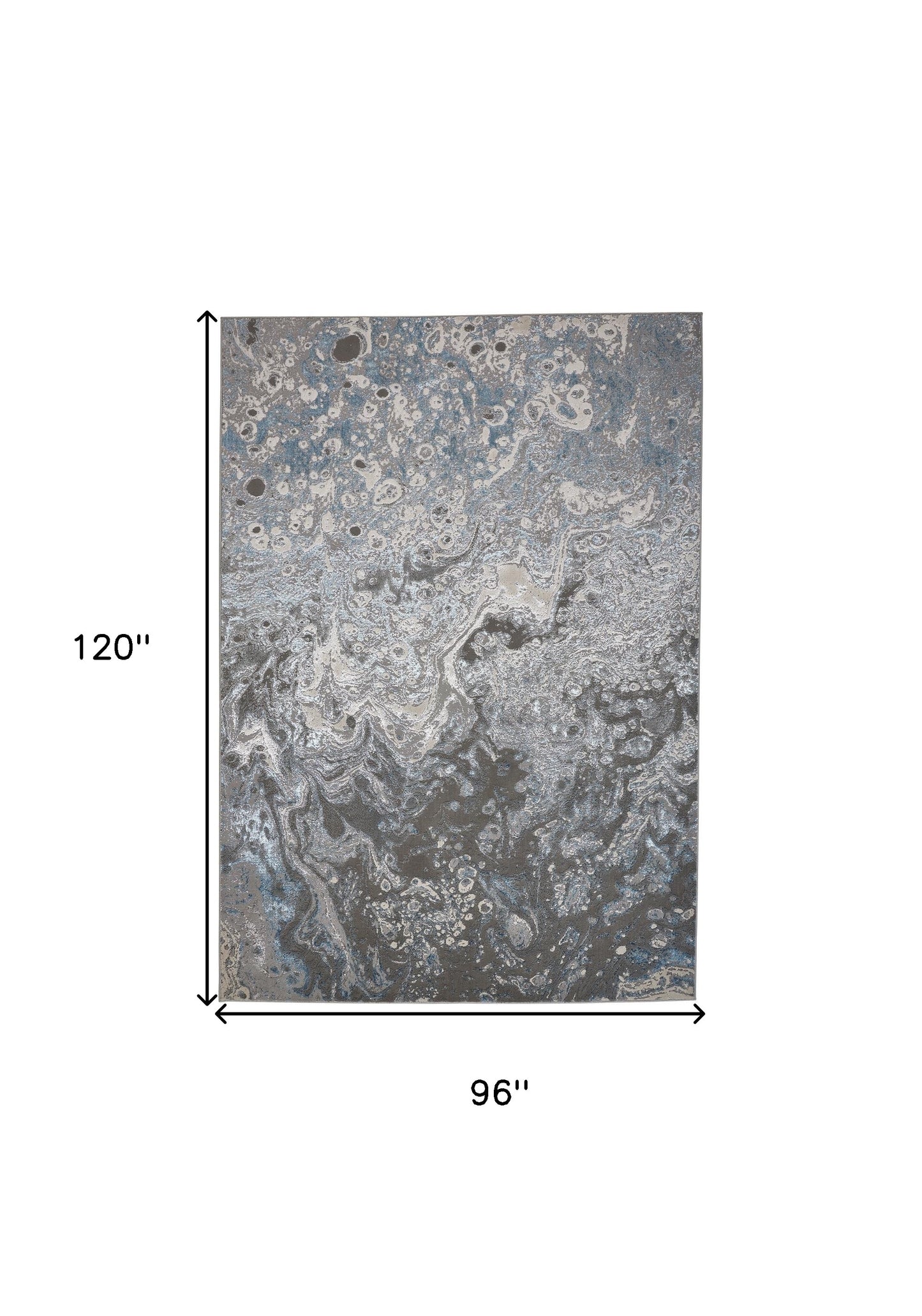 8 x 10 Blue & Gray Power Loom Rug