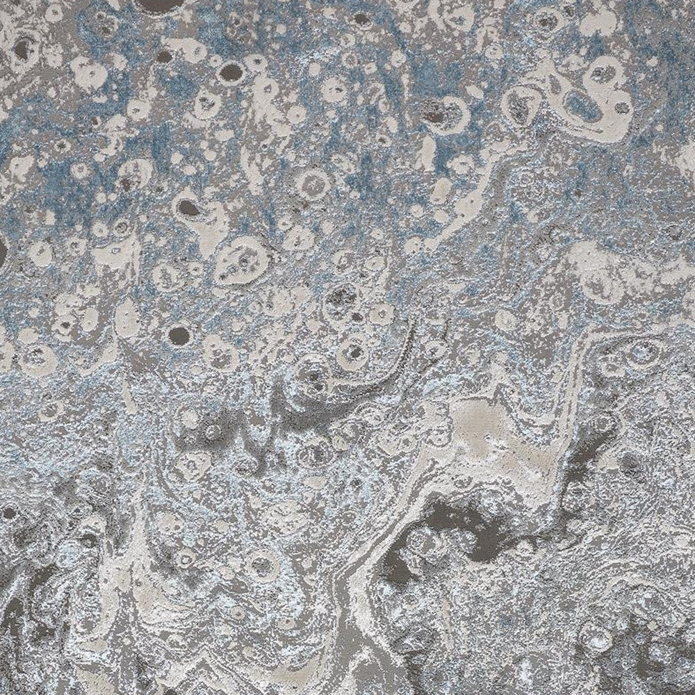 10 x 13 Blue & Gray Power Loom Rug