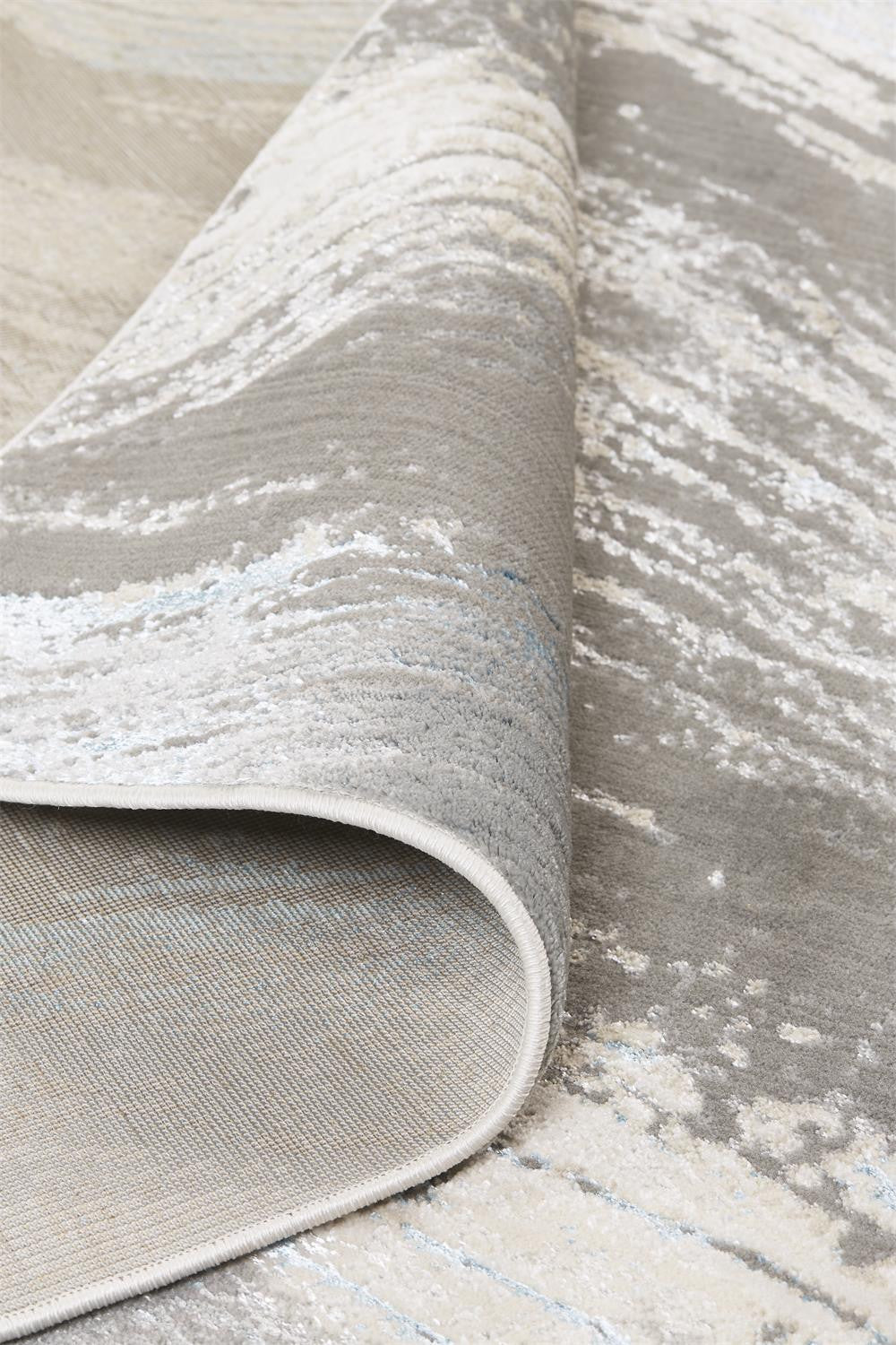 12 x 15 Gray Ivory & Blue Rug