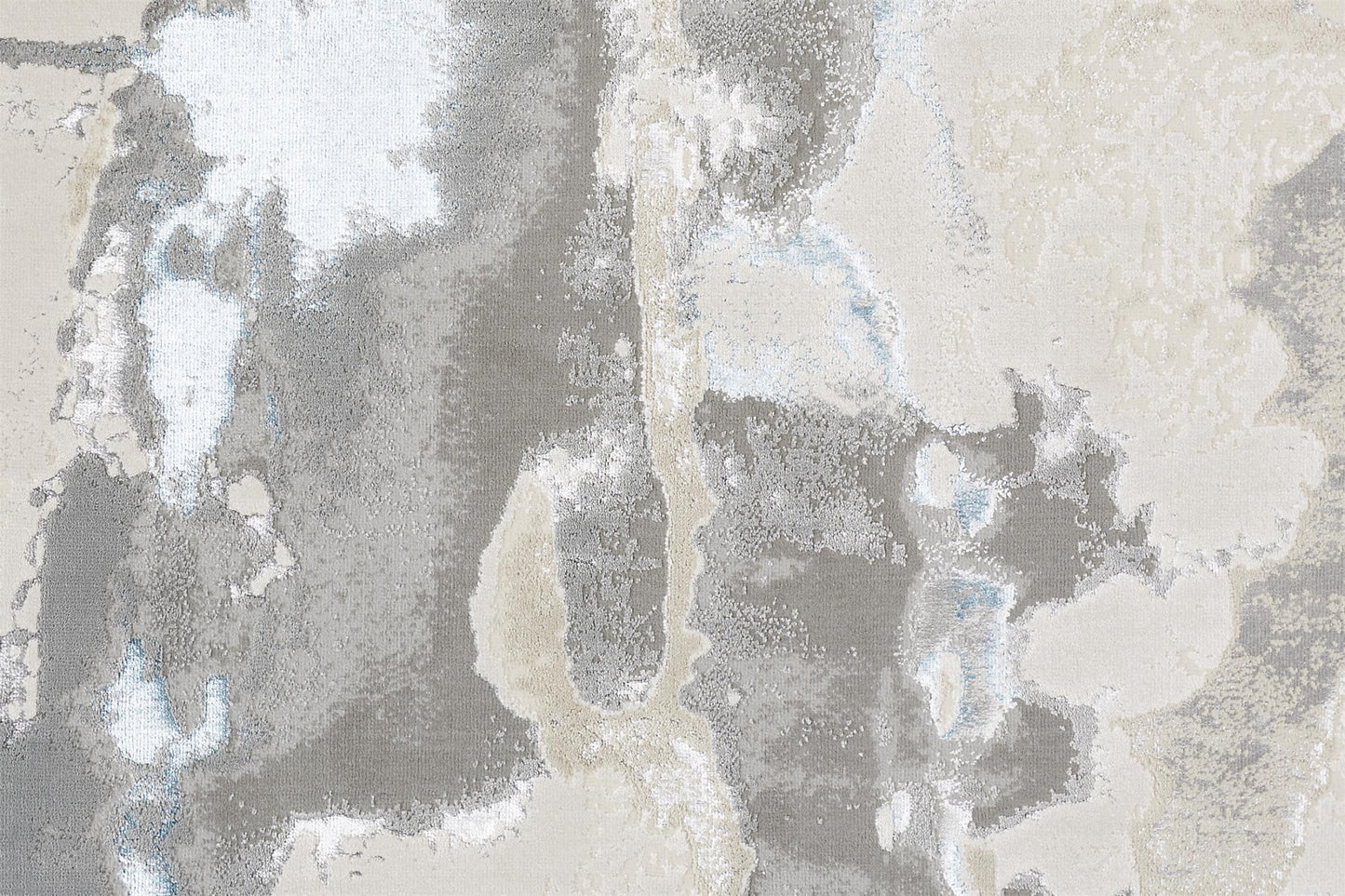 10 x 13 Ivory Gray & Blue Stain Resistant Rug