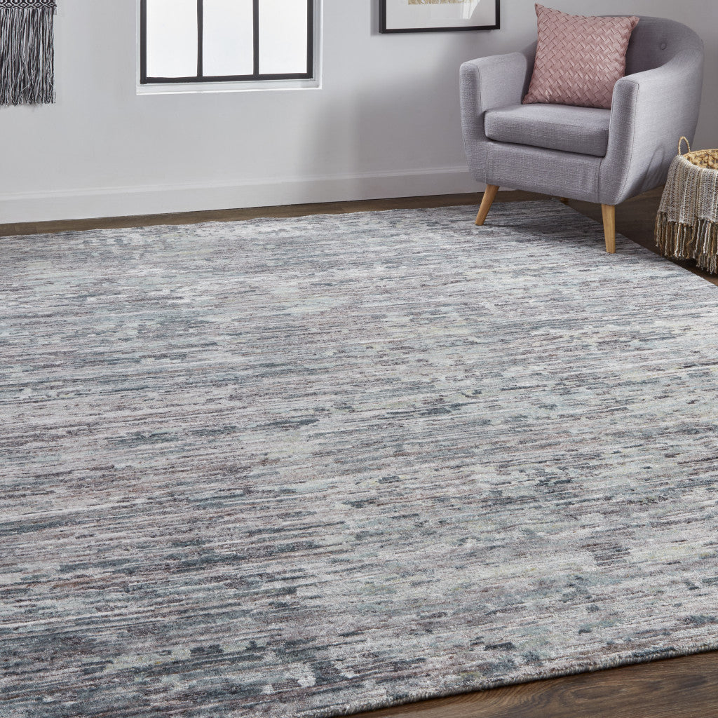 10 x 13 Blue & Gray Wool Hand Knotted Rug