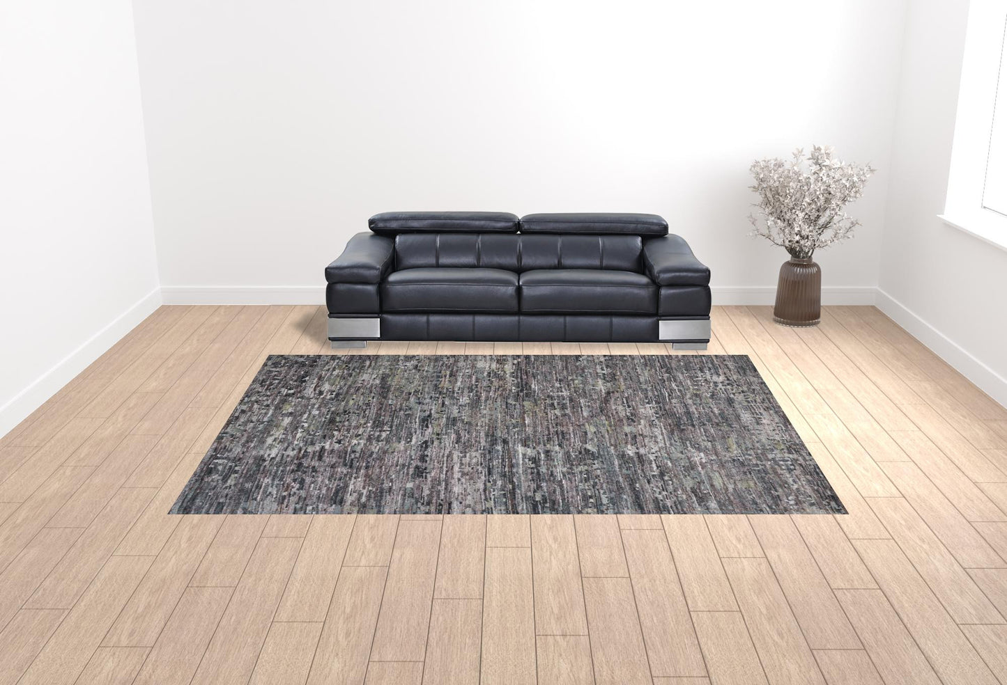 10 x 13 Blue & Gray Wool Hand Knotted Rug