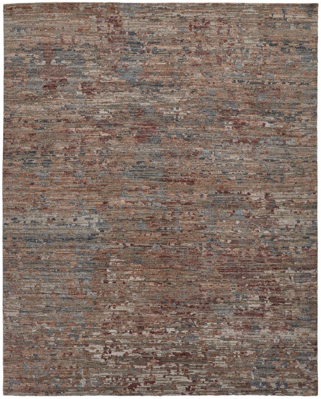 9 x 12 Red & Blue Wool Hand Knotted Rug