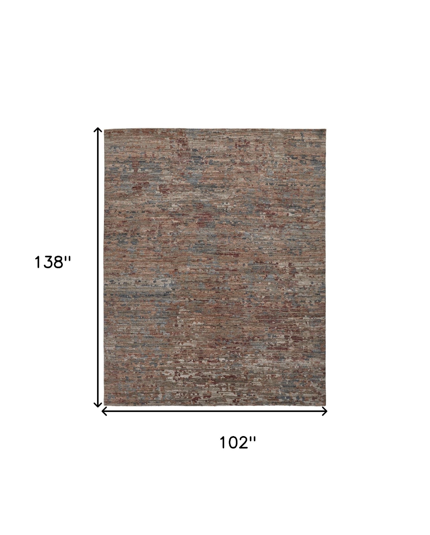 9 x 12 Red & Blue Wool Hand Knotted Rug