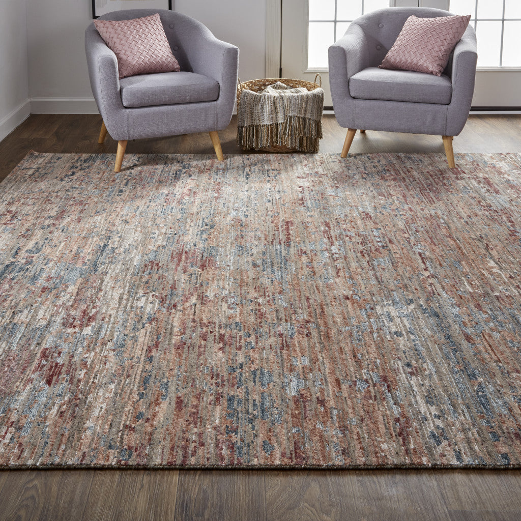 9 x 12 Red & Blue Wool Hand Knotted Rug