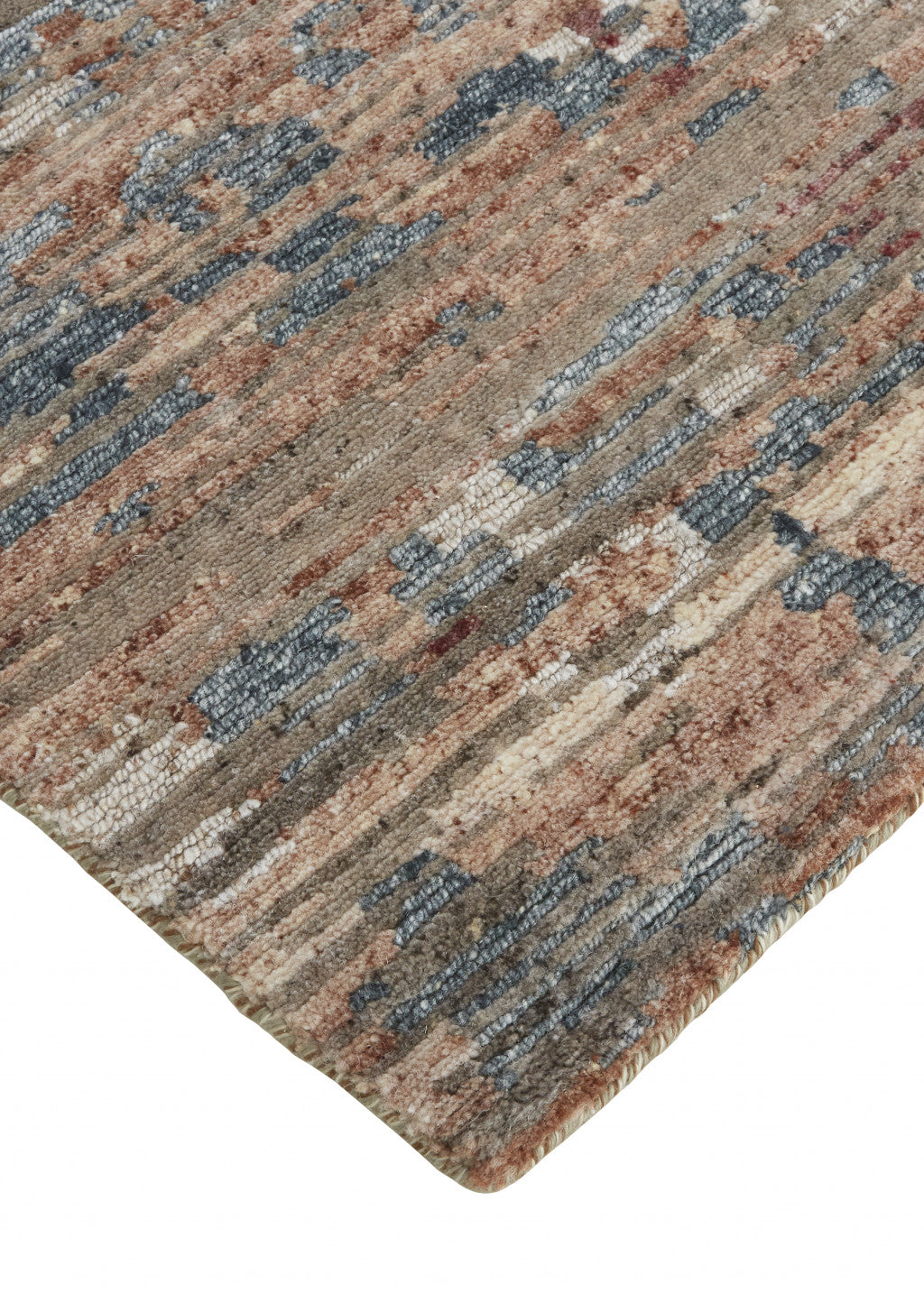 9 x 12 Red & Blue Wool Hand Knotted Rug
