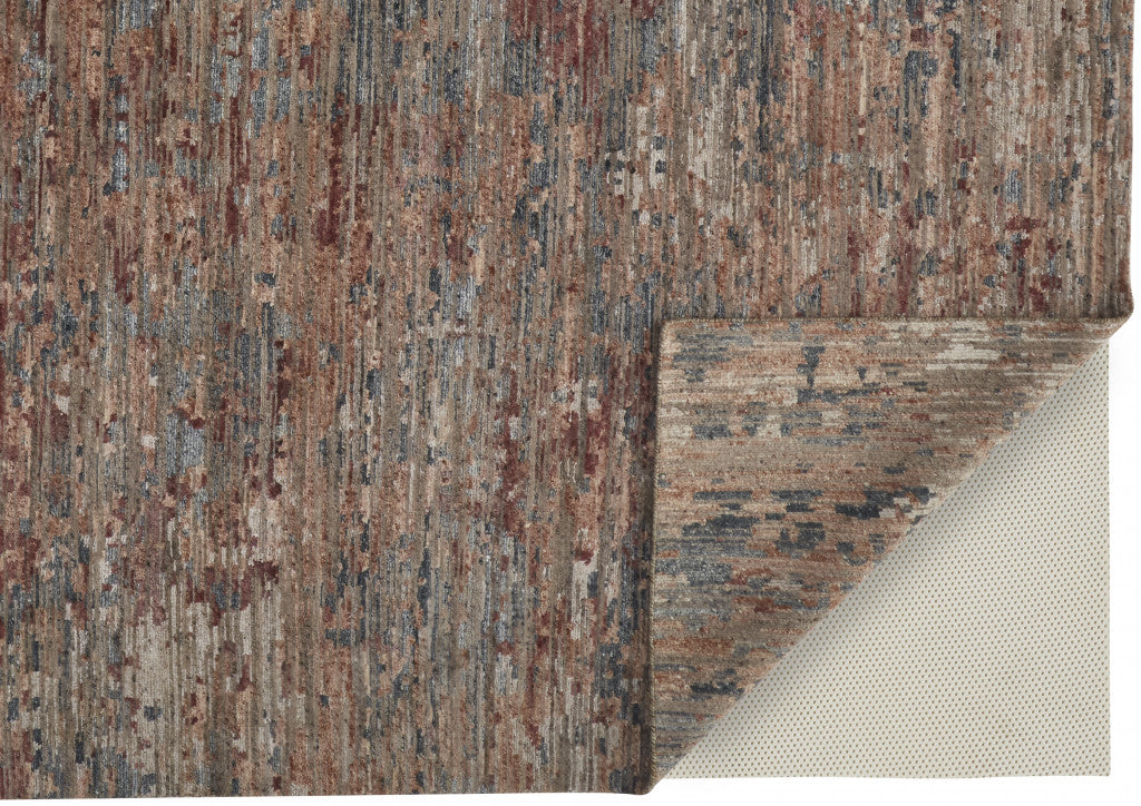 9 x 12 Red & Blue Wool Hand Knotted Rug