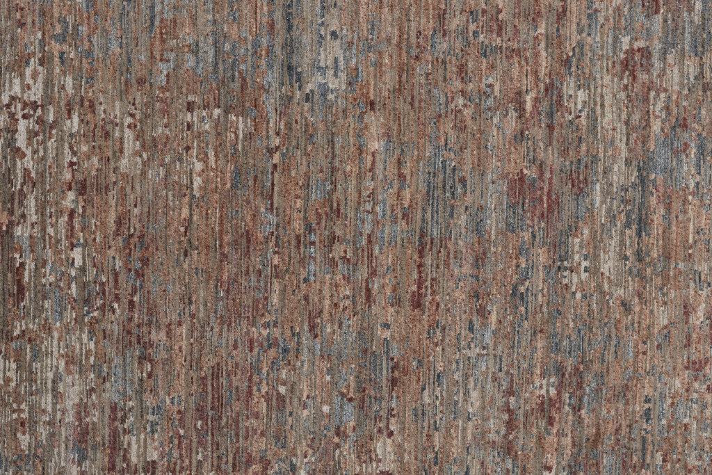 9 x 12 Red & Blue Wool Hand Knotted Rug