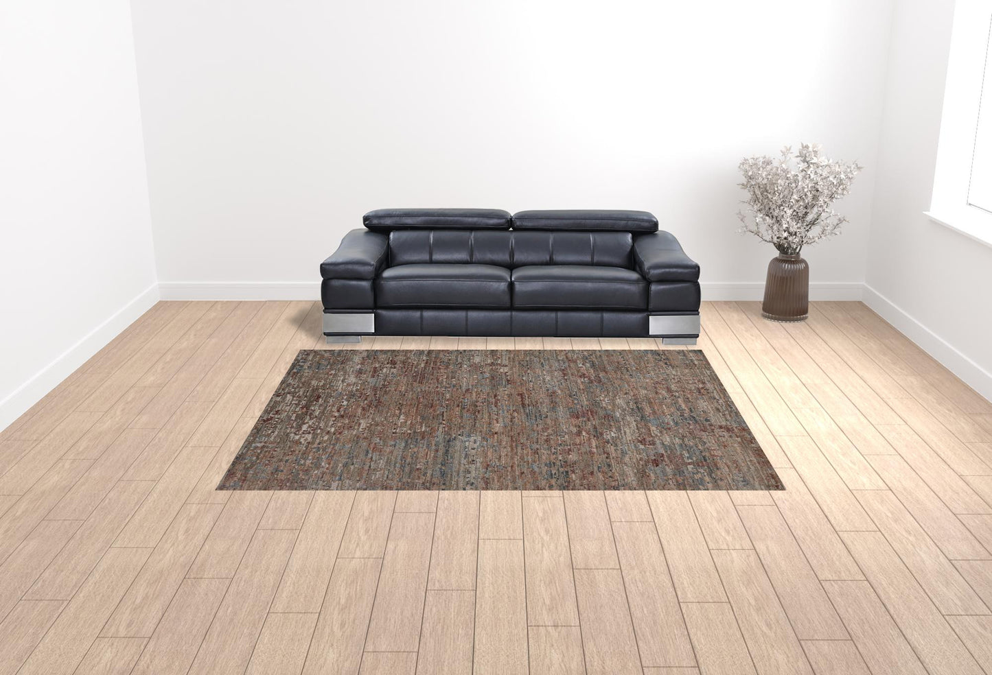 9 x 12 Red & Blue Wool Hand Knotted Rug