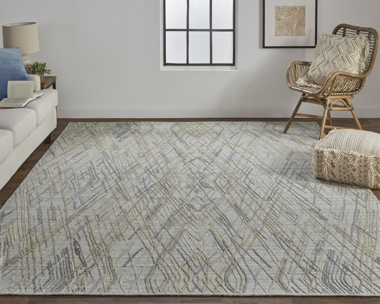 12 x 15 Gray & Ivory Hand Woven Rug