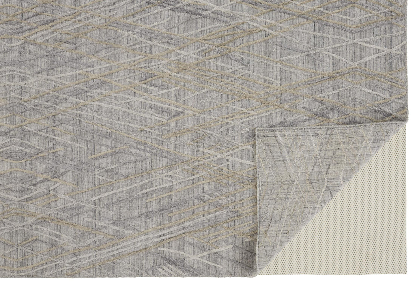 12 x 15 Gray & Ivory Hand Woven Rug