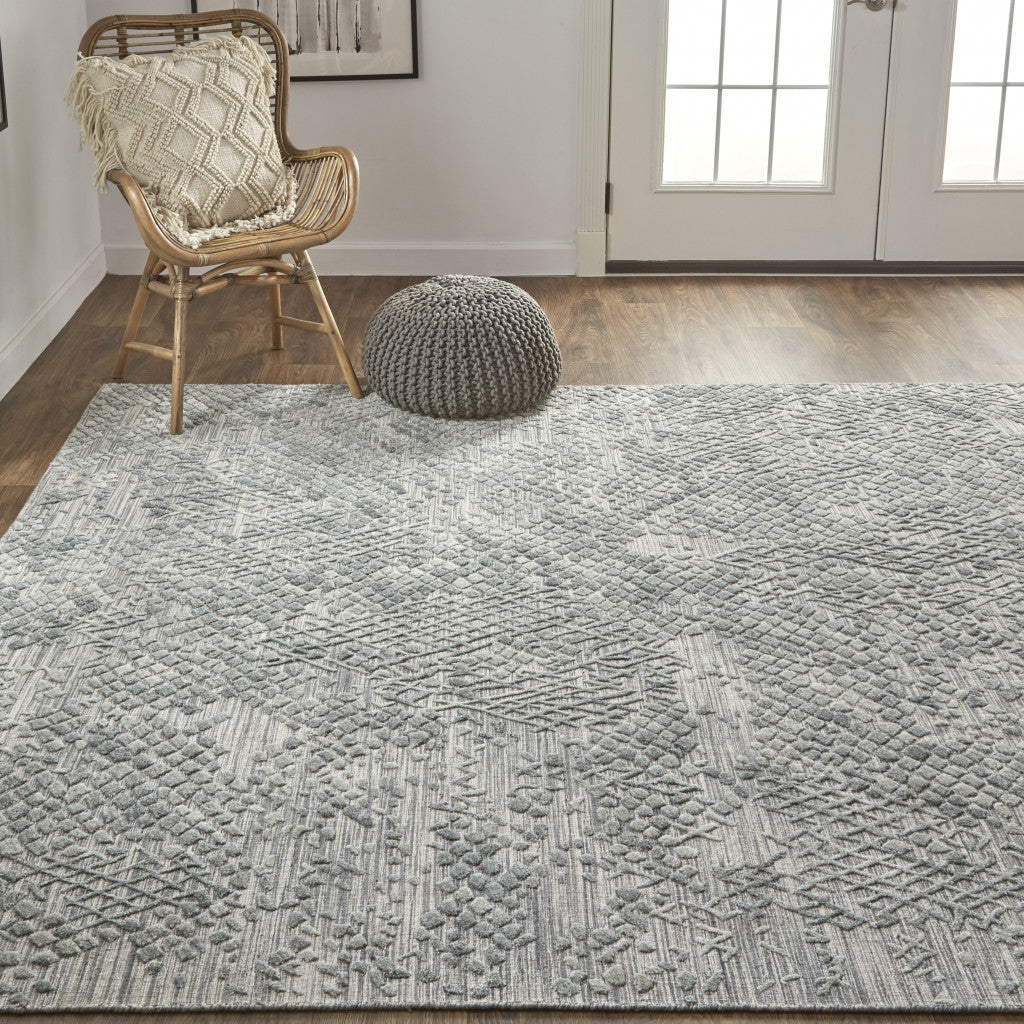 12 x 15 Gray Hand Woven Rug