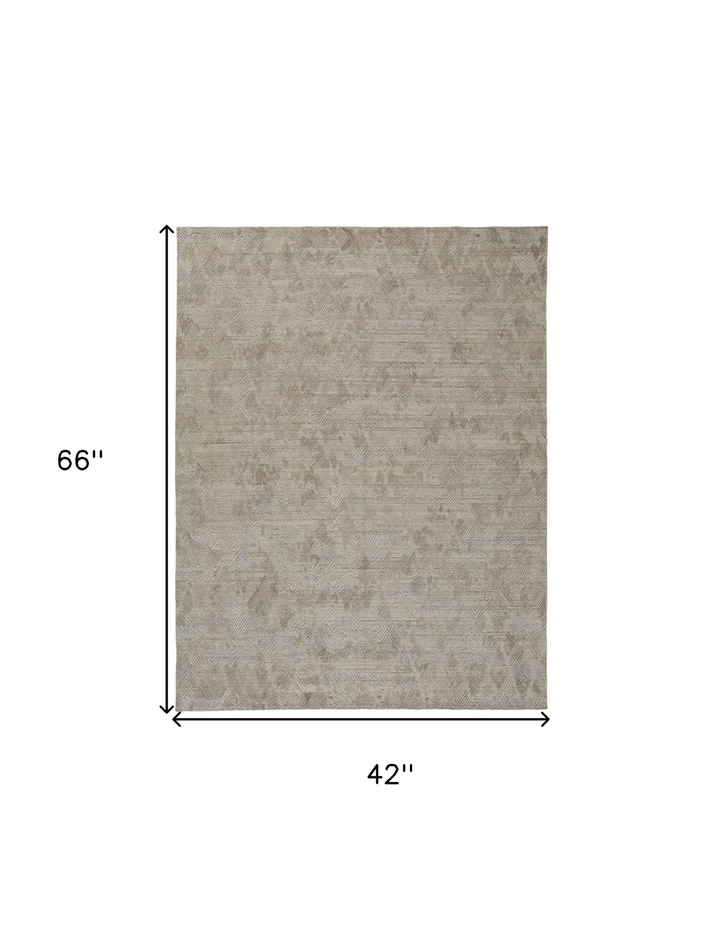 4 x 6 Gray & Taupe Hand Woven Rug