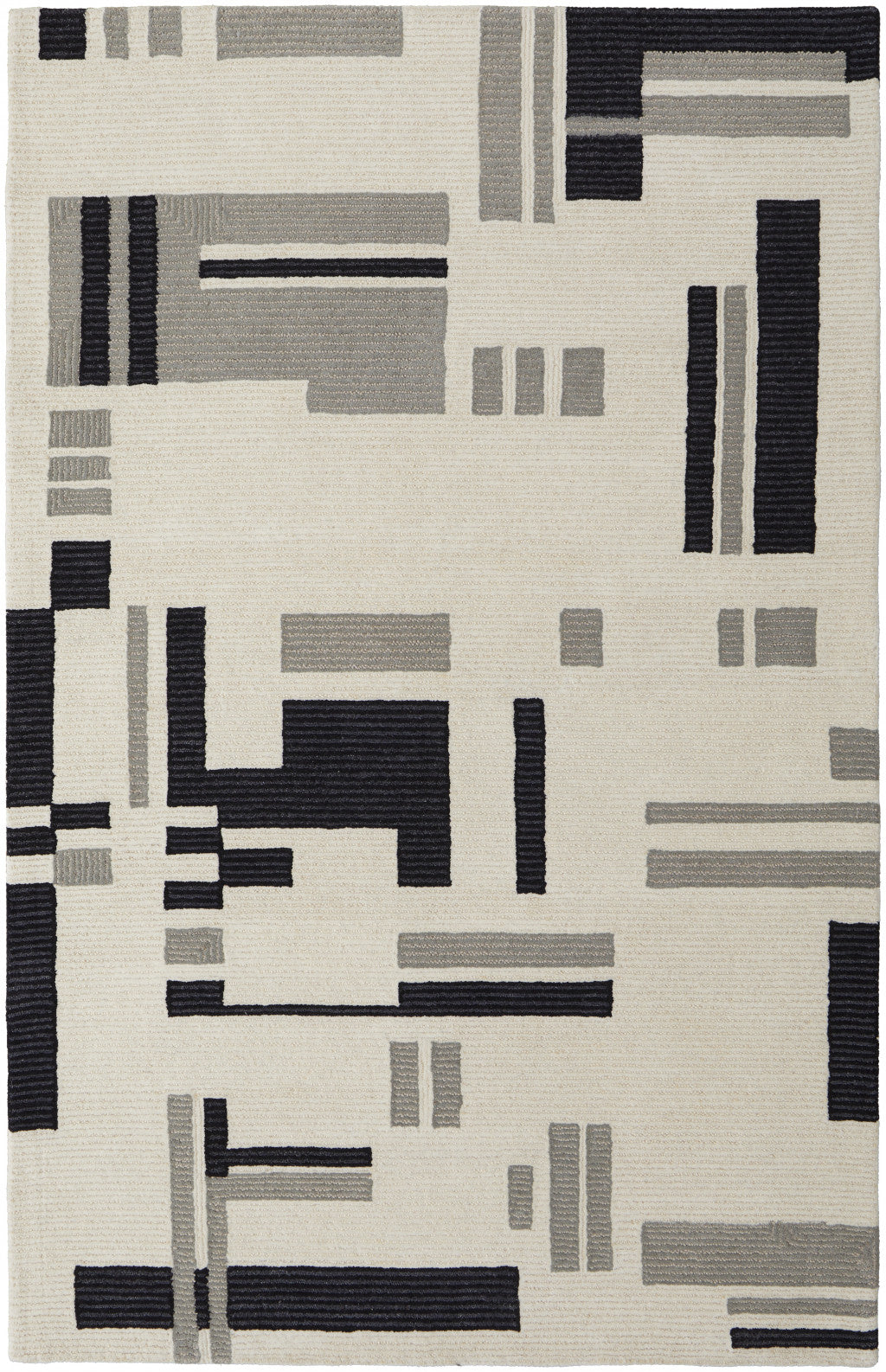 9 x 12 Ivory Wool Hand Tufted Rug