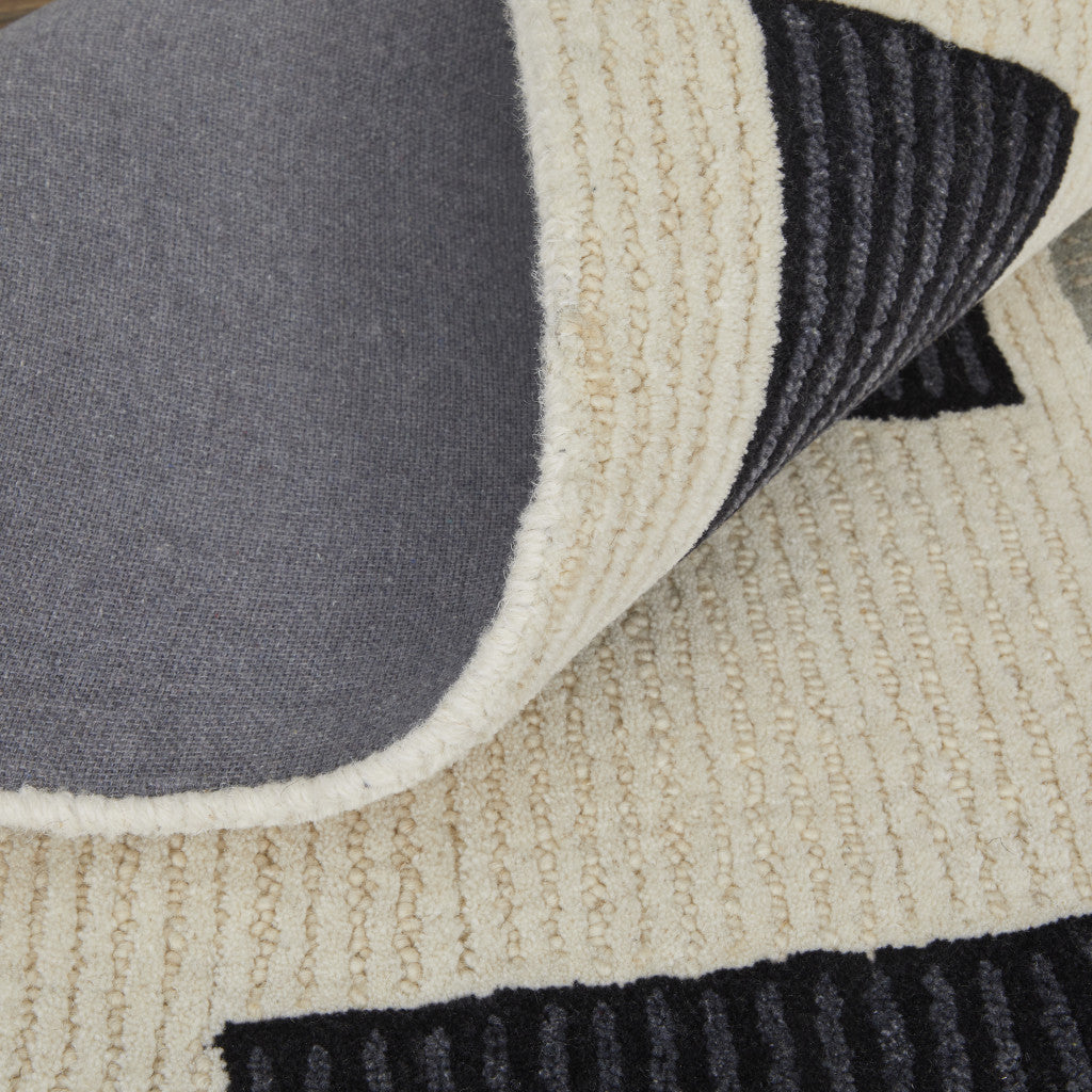 9 x 12 Ivory Wool Hand Tufted Rug