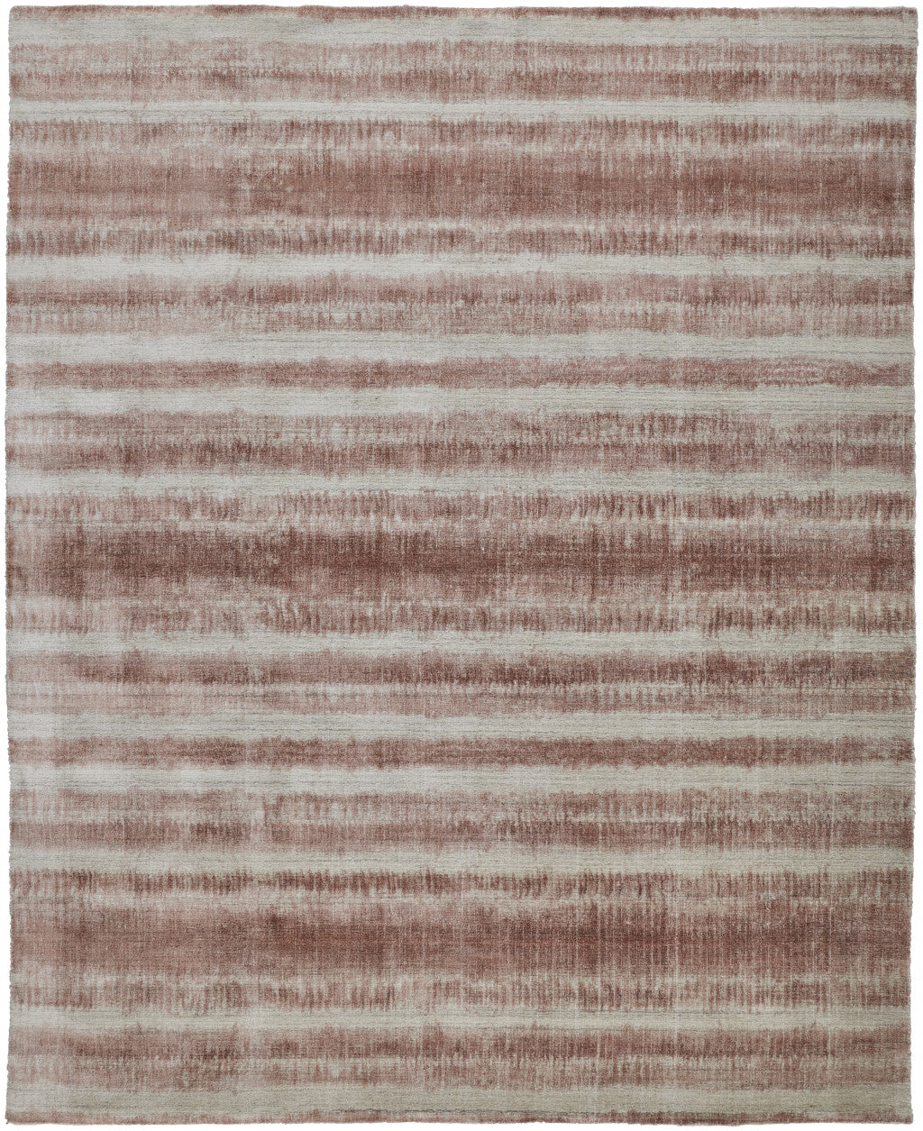 9 x 12 Tan Ivory & Pink Hand Woven Rug