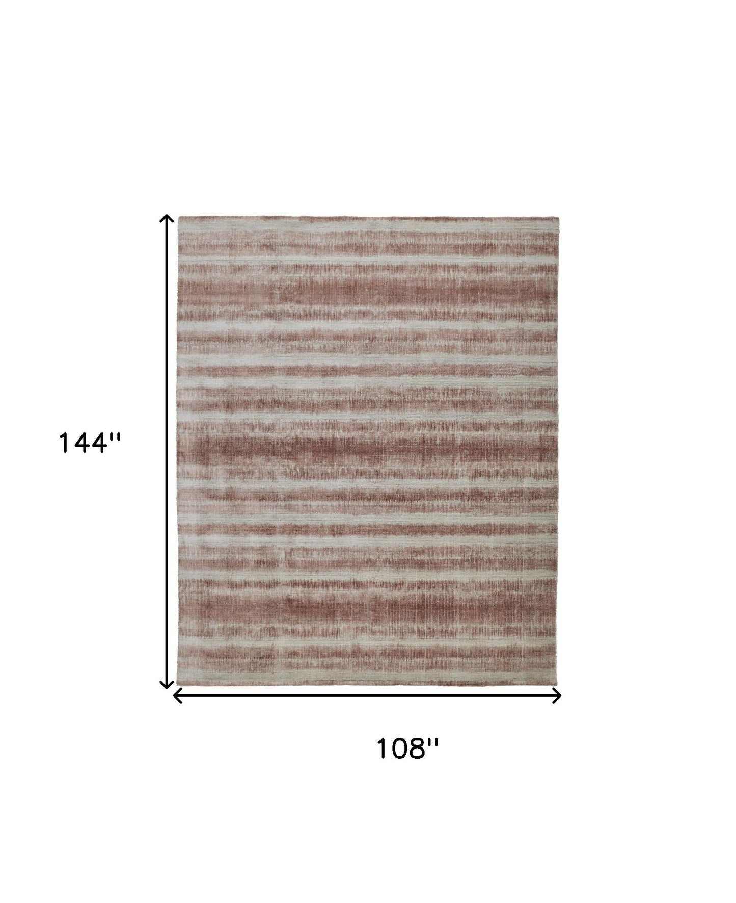 9 x 12 Tan Ivory & Pink Hand Woven Rug