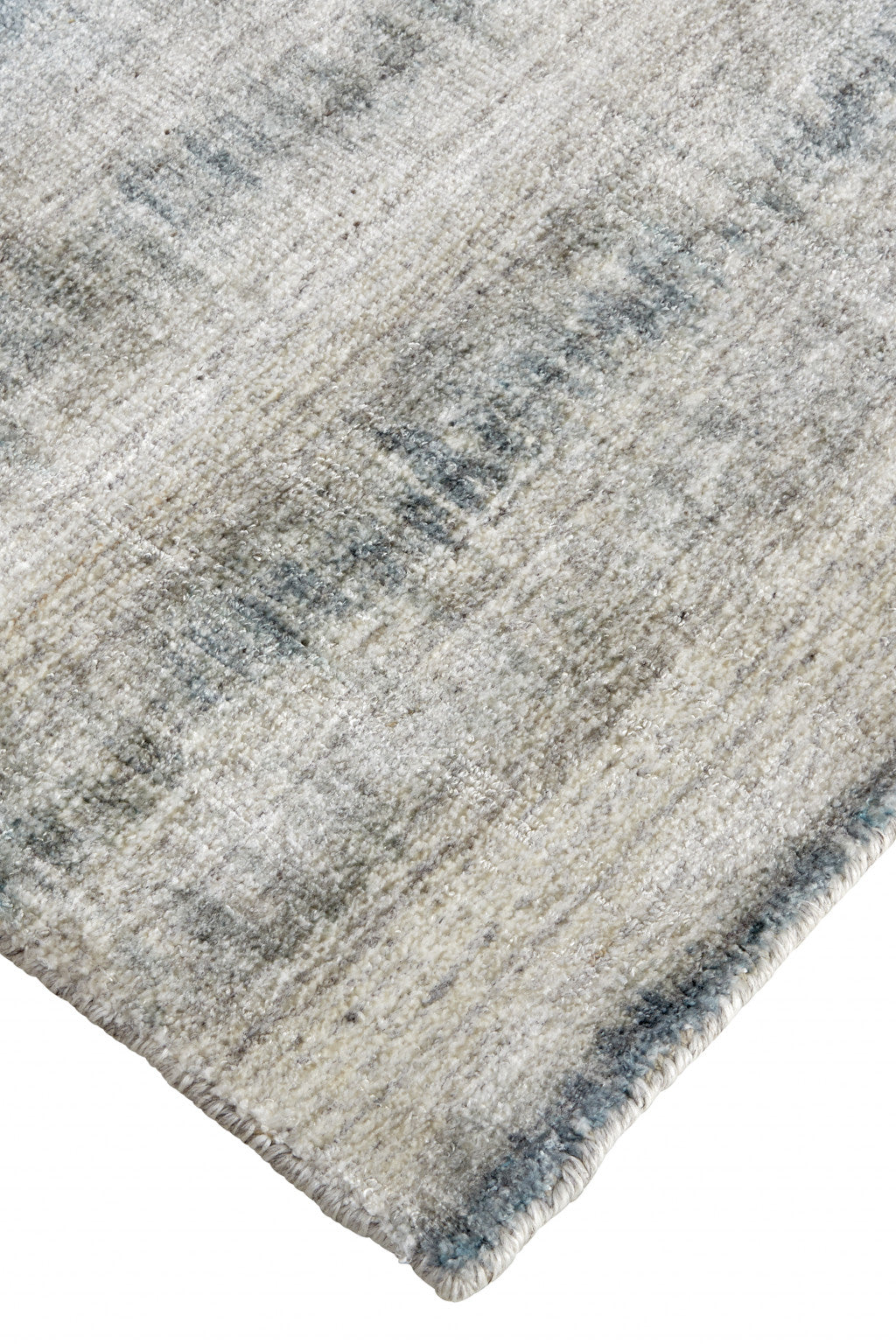 9 x 12 Gray Blue & Green Hand Woven Rug