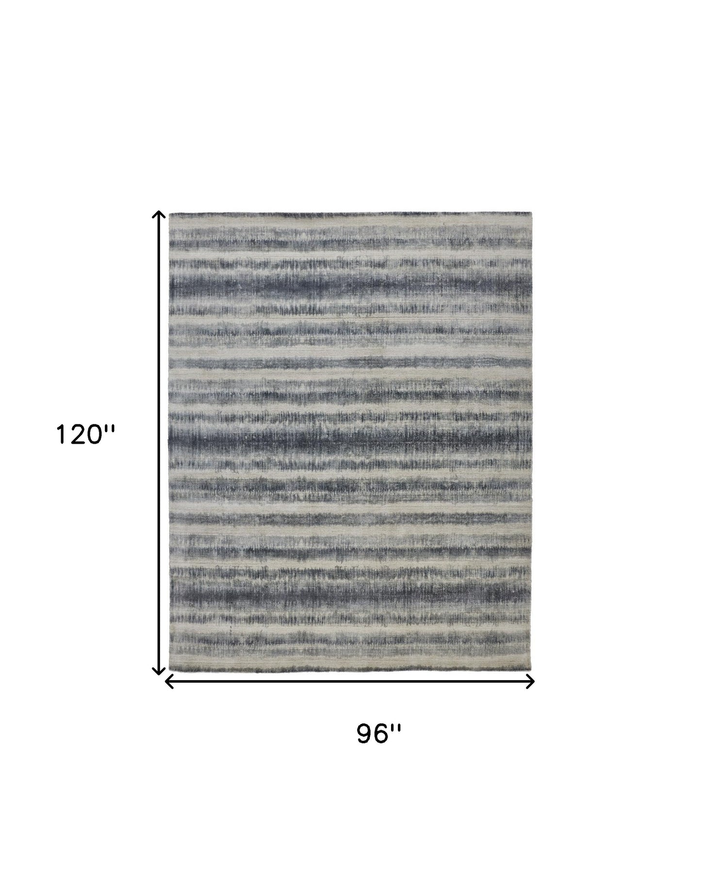 8 x 10 Ivory & Blue Hand Woven Rug