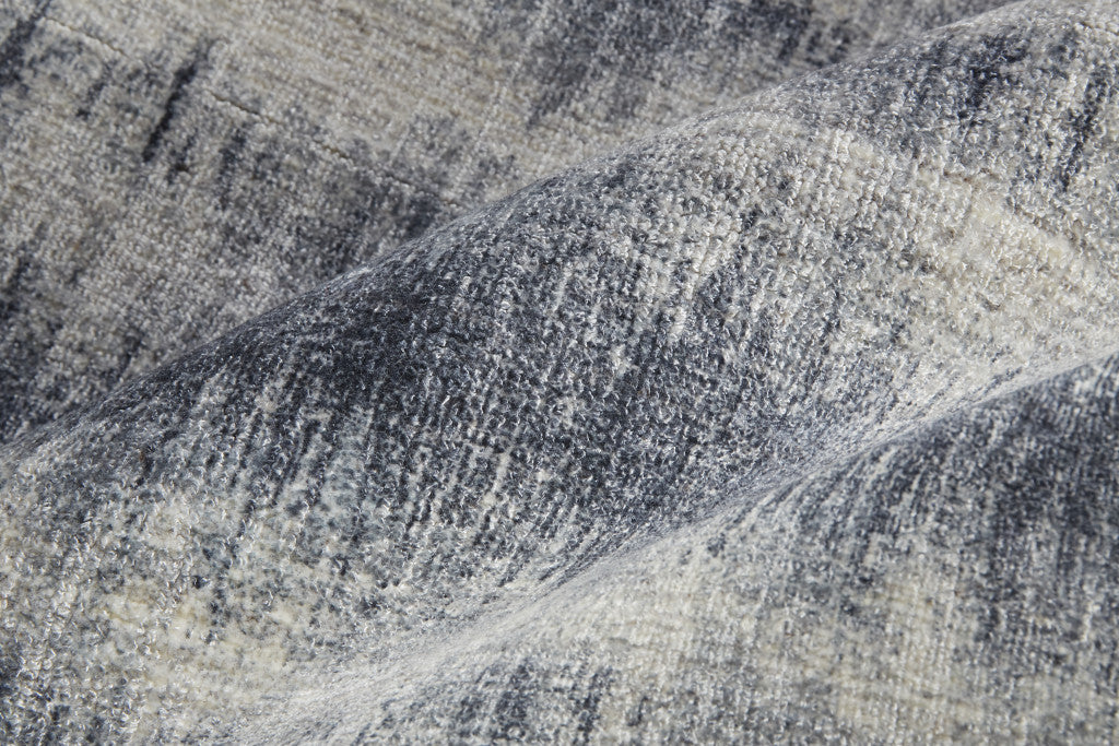 9 x 12 Ivory & Blue Hand Woven Rug