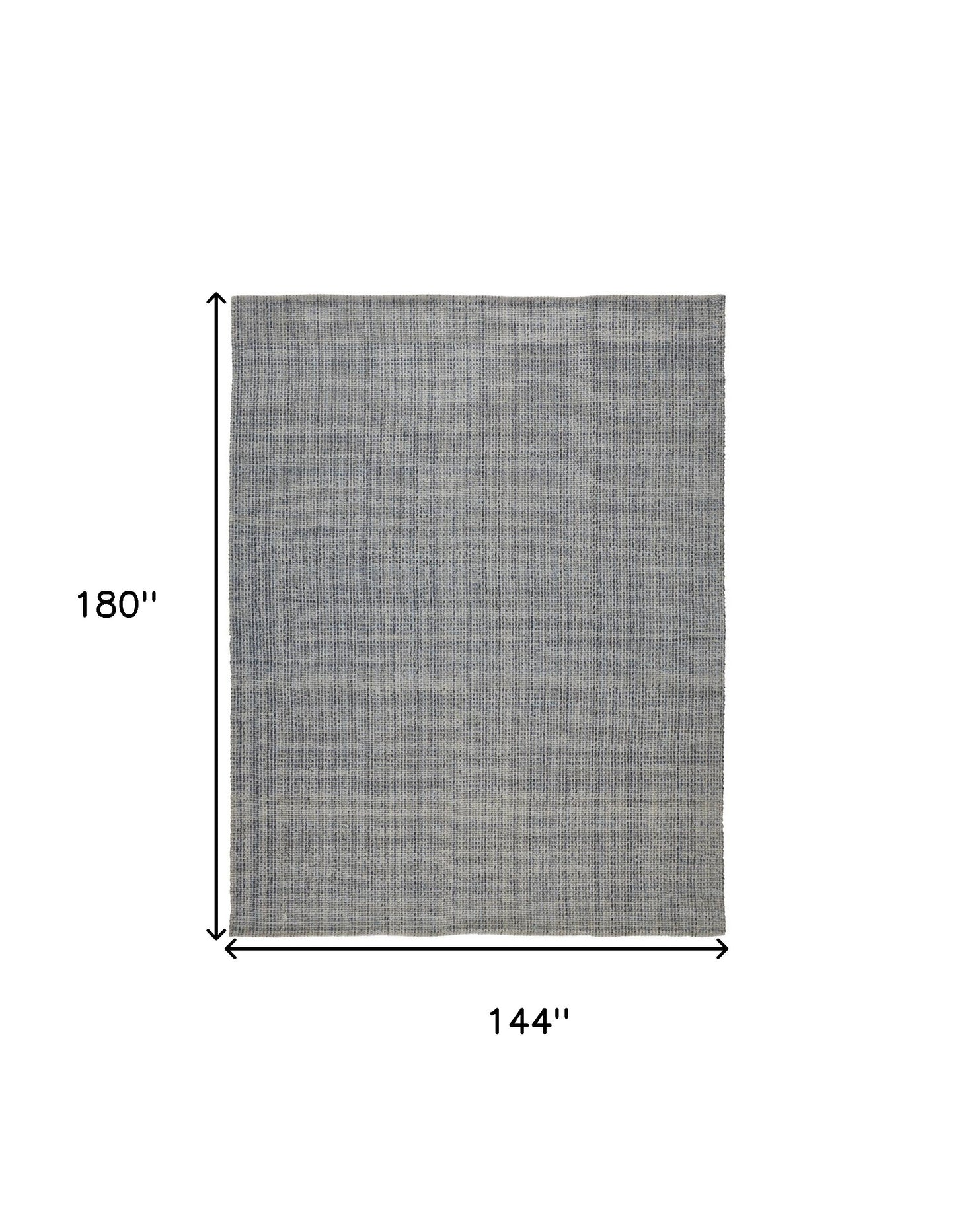 12 x 15 Gray Ivory & Blue Hand Woven Rug