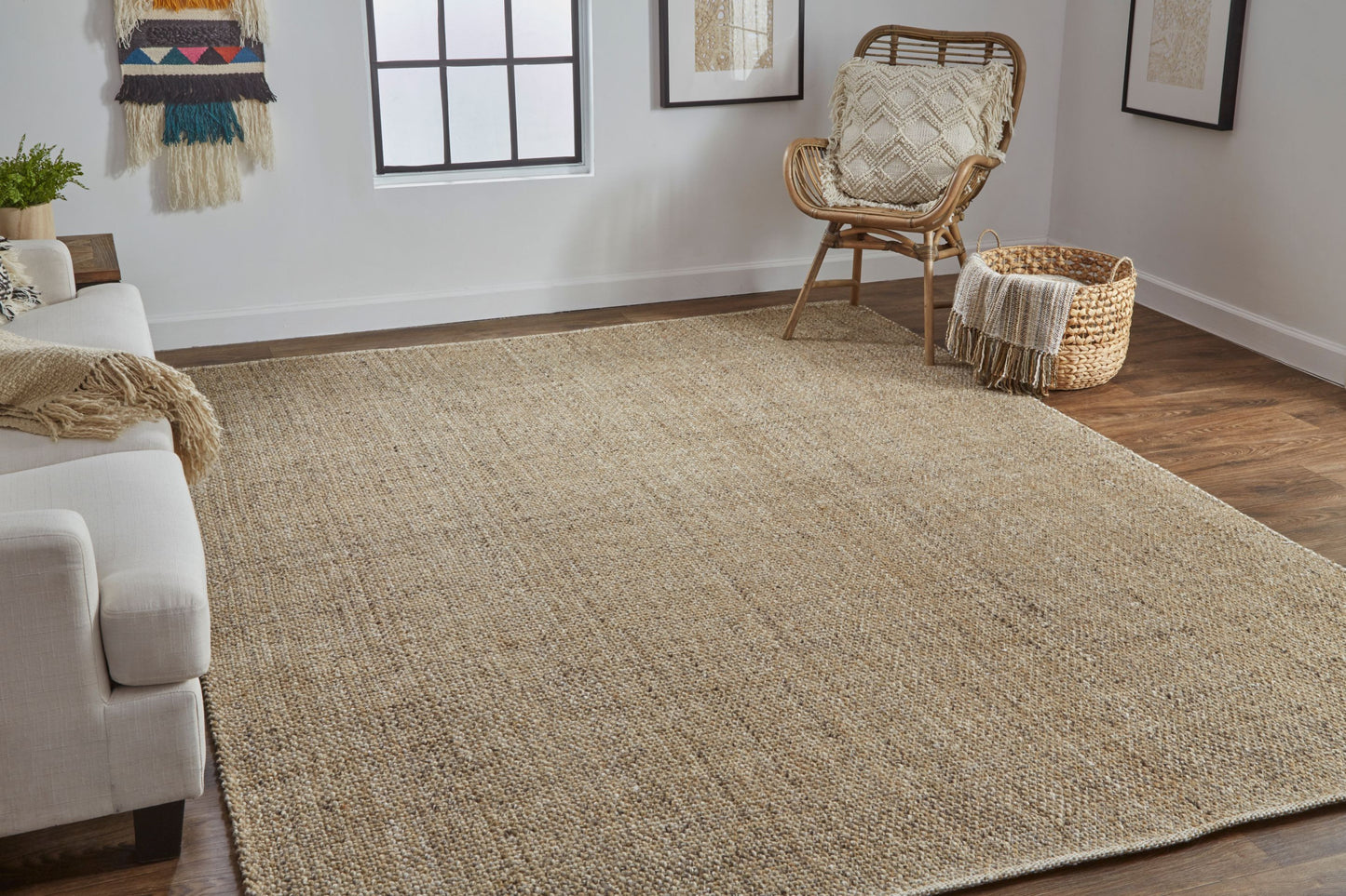 8 x 10 Brown Hand Woven Rug