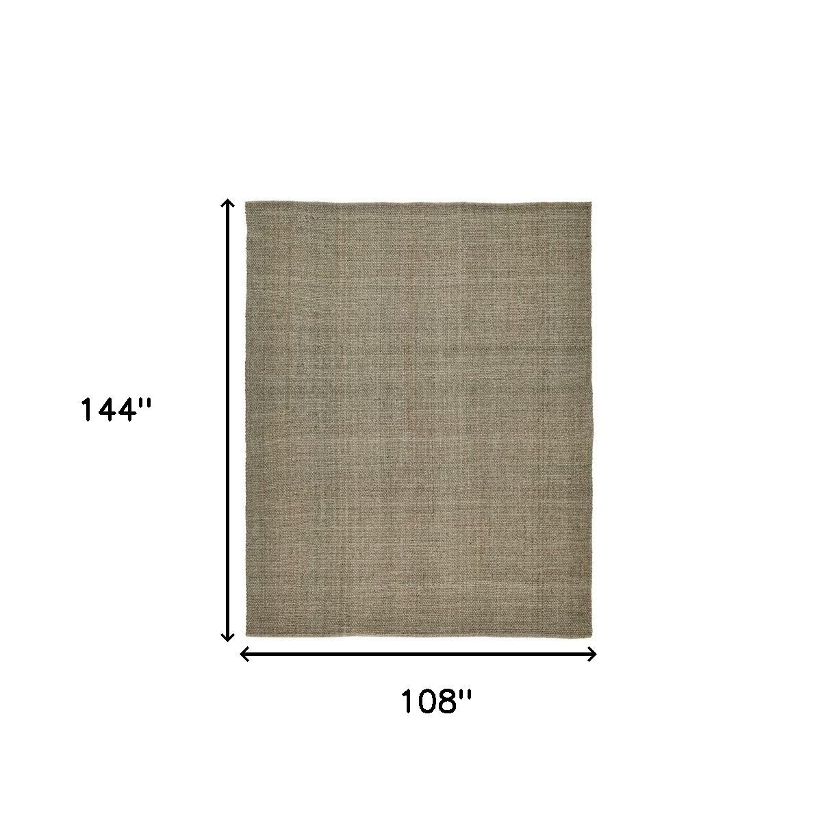 9 x 12 Green Hand Woven Rug