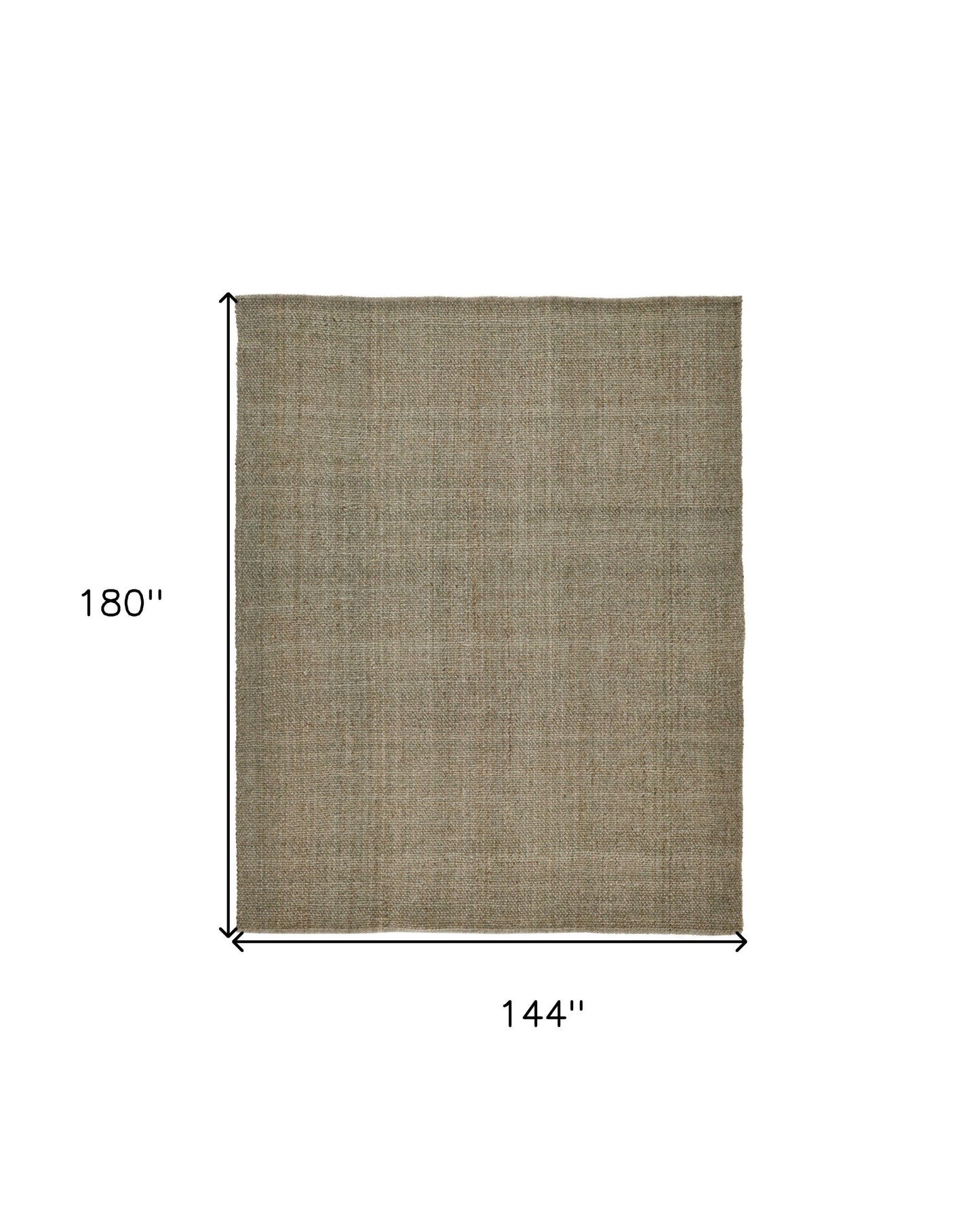 12 x 15 Green & Tan Hand Woven Rug
