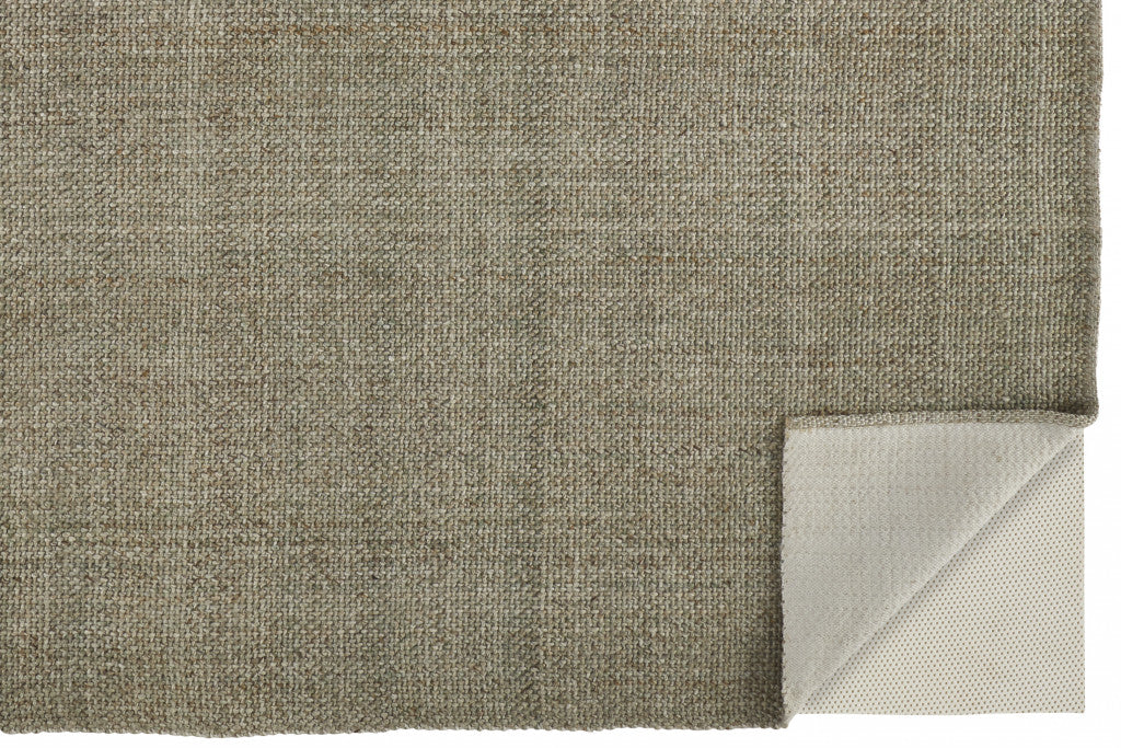 12 x 15 Green & Tan Hand Woven Rug