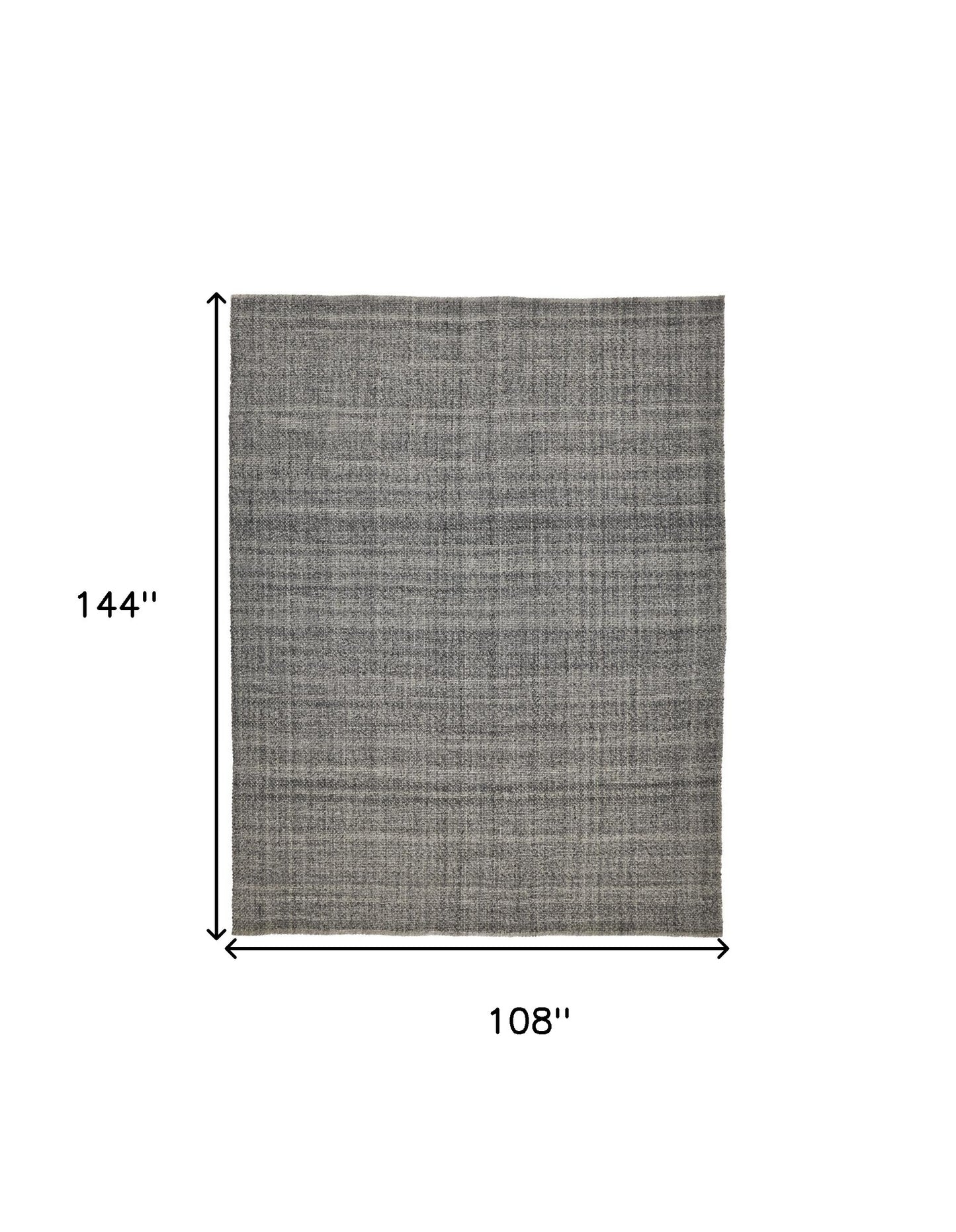 9 x 12 Gray Hand Woven Rug