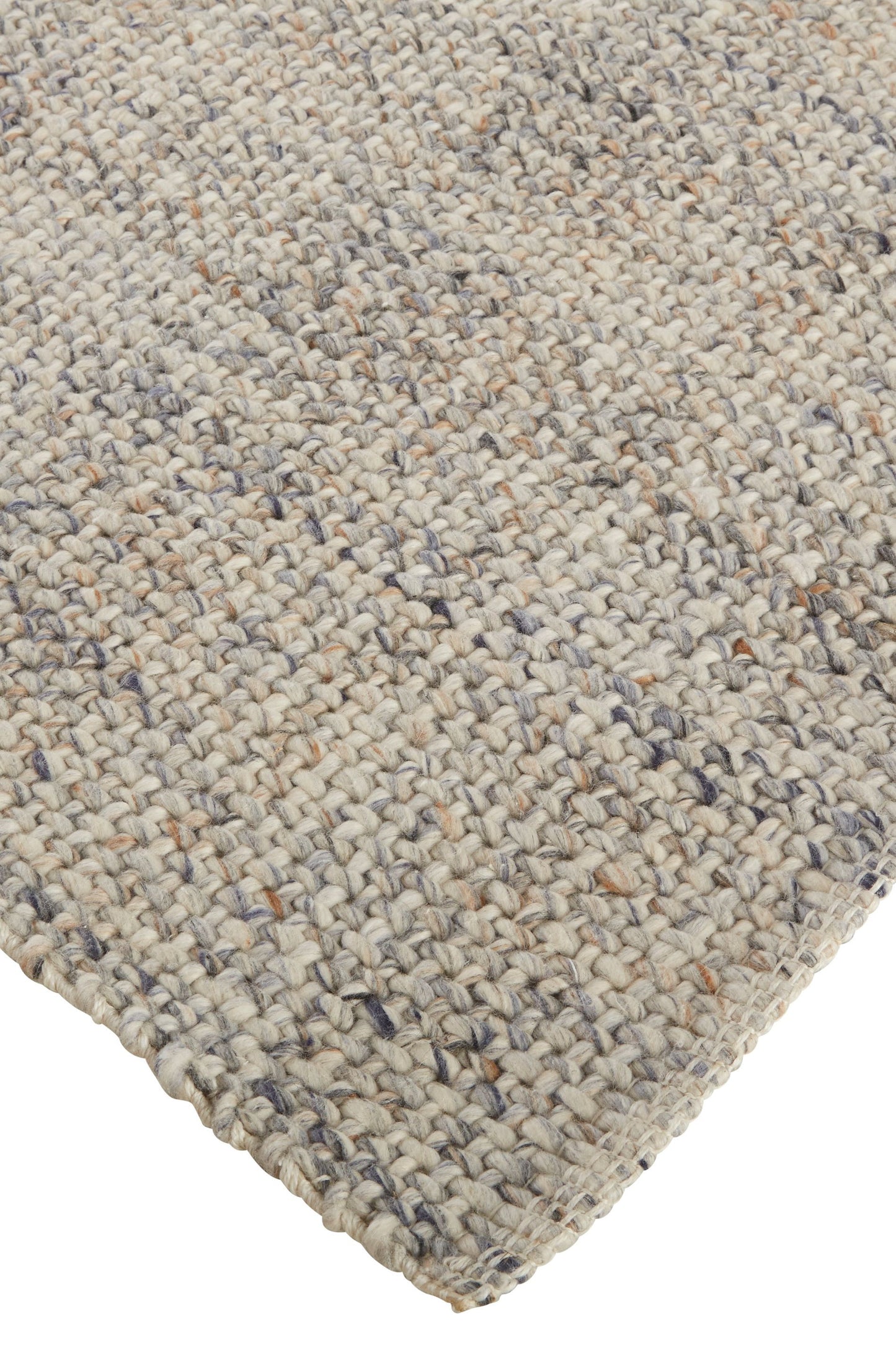 8 x 10 Ivory Tan & Gray Hand Woven Rug