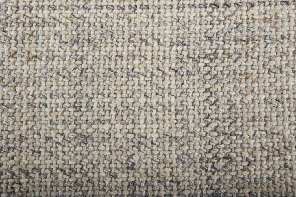 8 x 10 Ivory Tan & Gray Hand Woven Rug