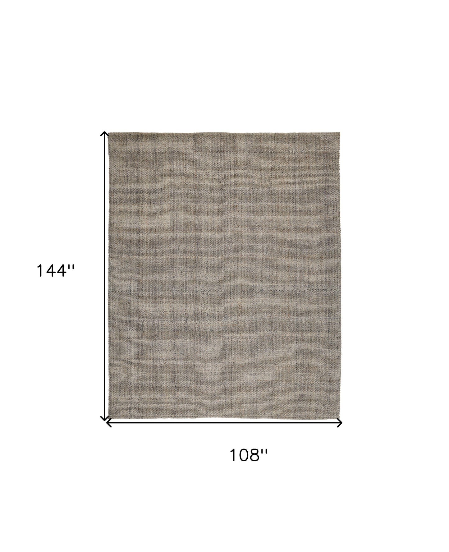 9 x 12 Beige & Gray Hand Woven Rug