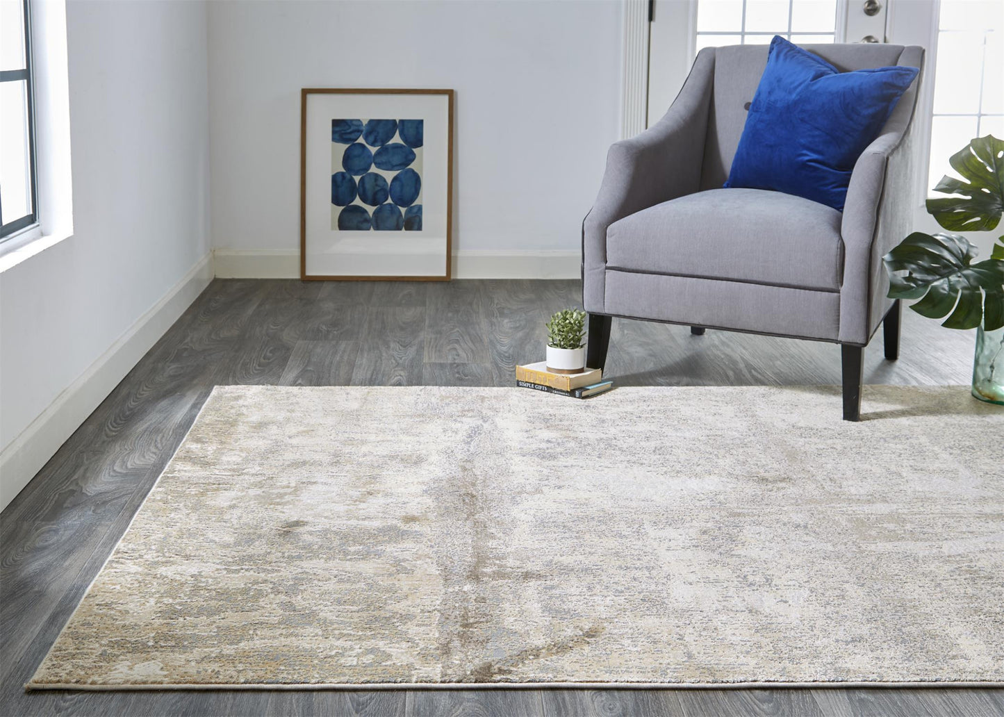 12 x 15 Tan Ivory & Brown Rug