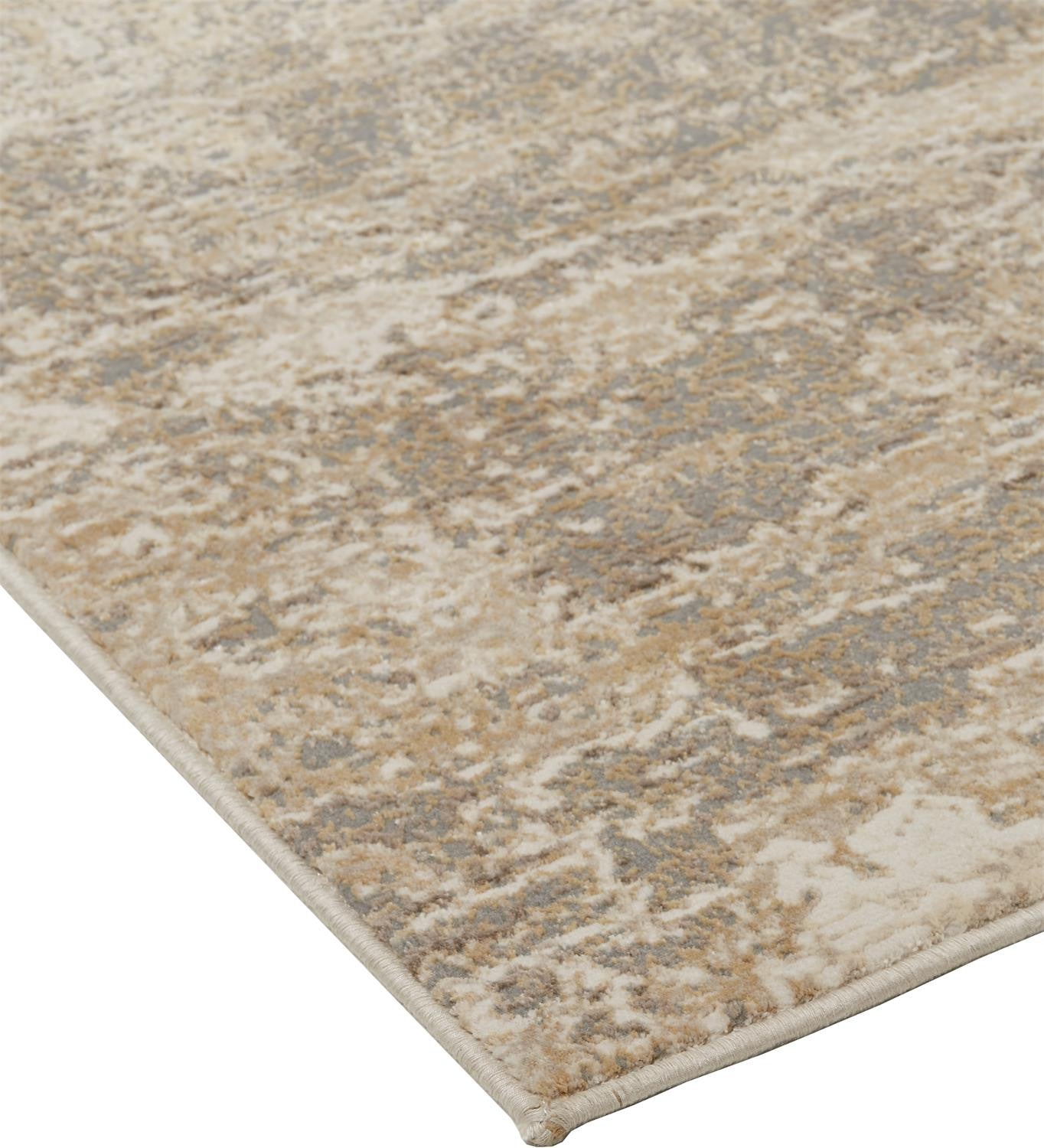 12 x 15 Tan Ivory & Brown Rug