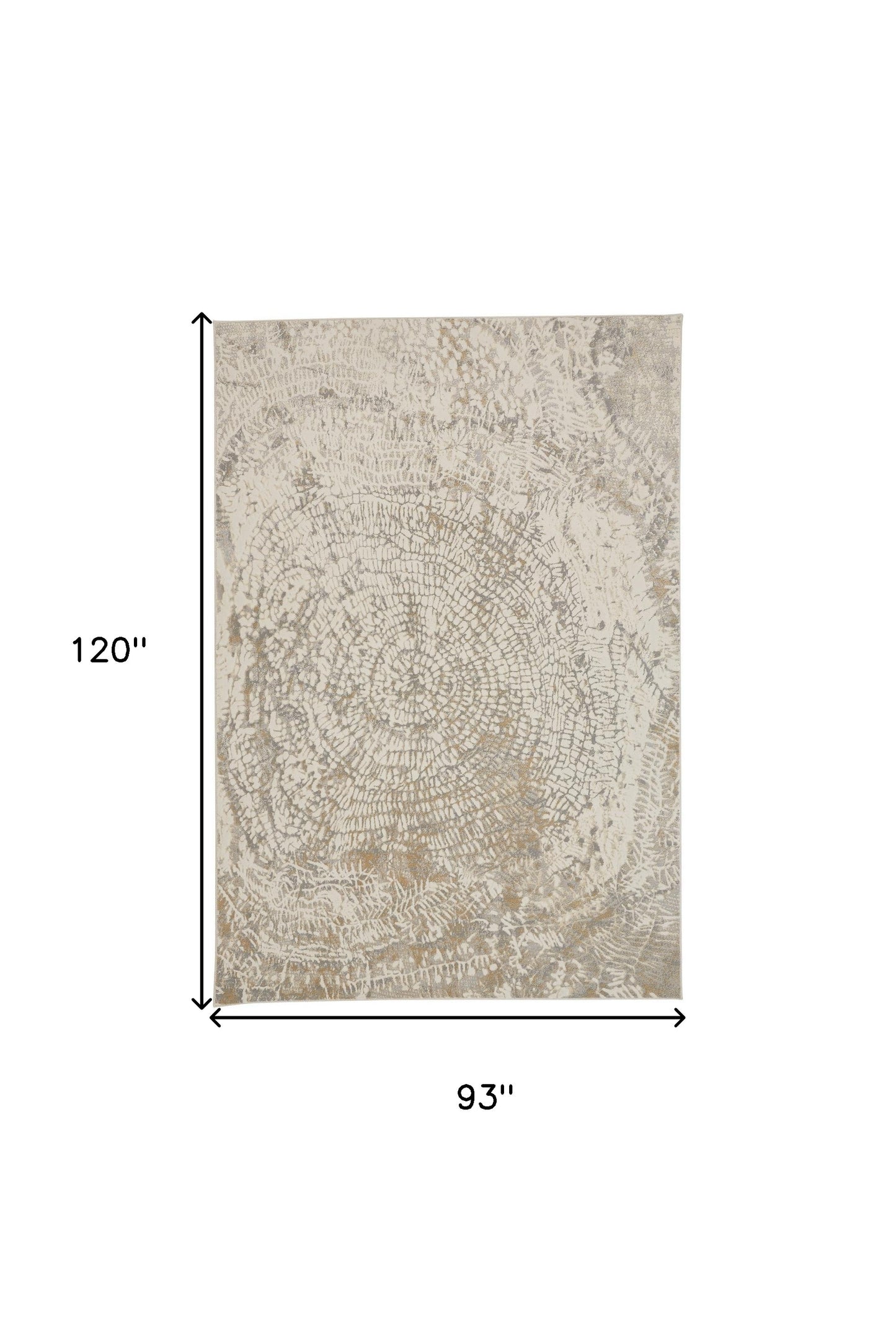 8 x 10 Ivory Tan & Gray Rug