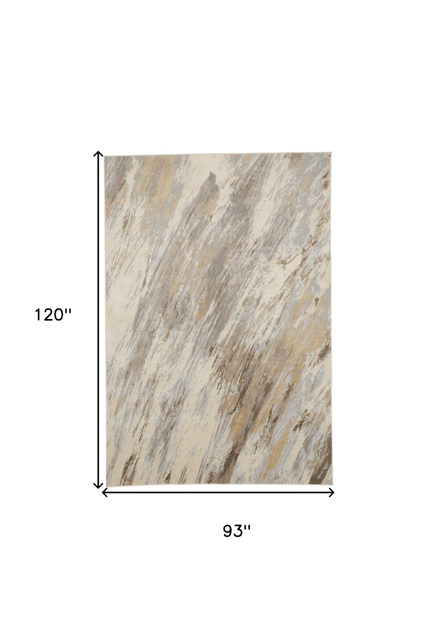 8 x 10 Ivory Tan & Brown Rug