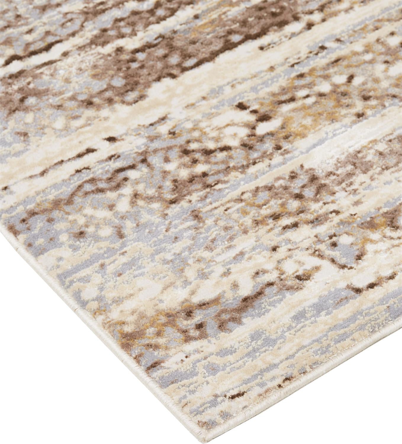 8 x 10 Tan Ivory & Brown Rug