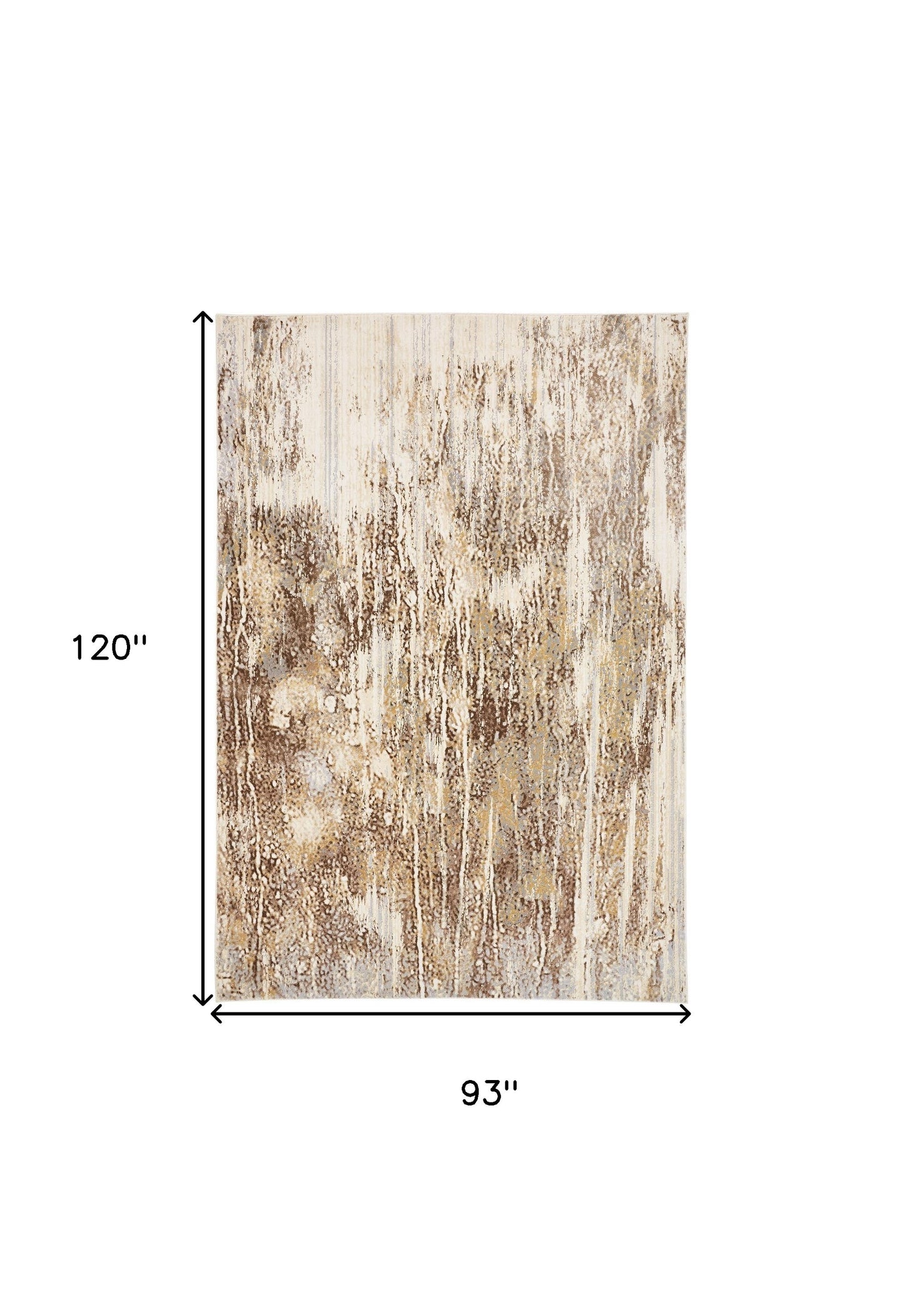8 x 10 Tan Ivory & Brown Rug