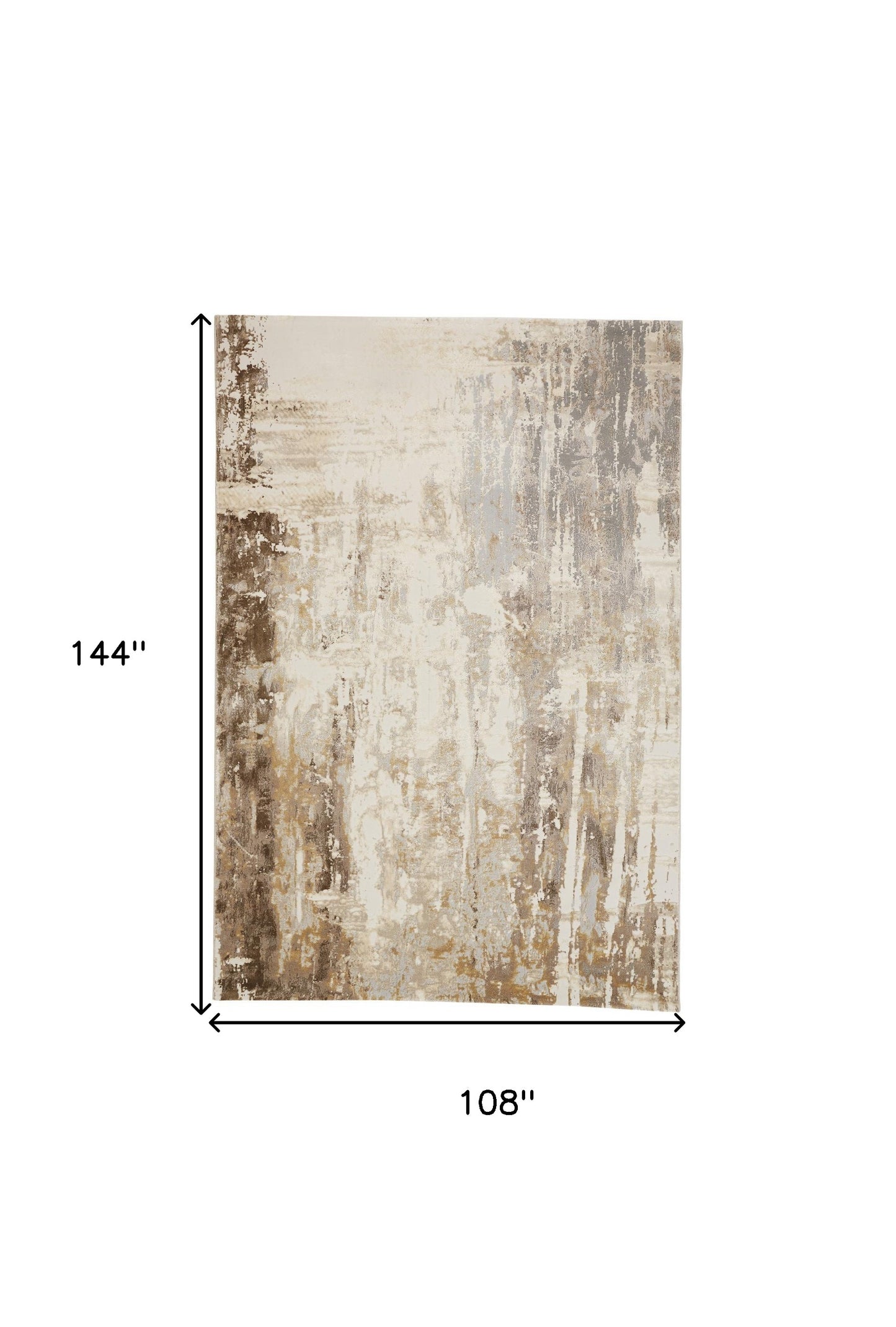9 x 12 Tan Ivory & Gray Rug