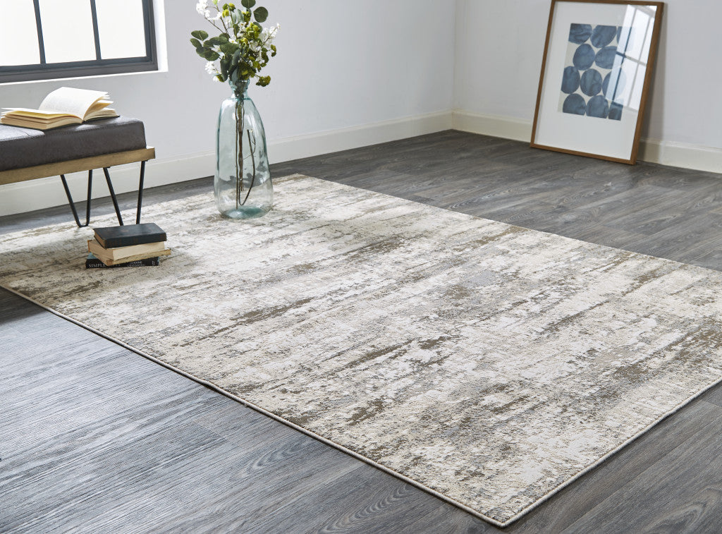 9 x 12 Ivory & Brown Rug