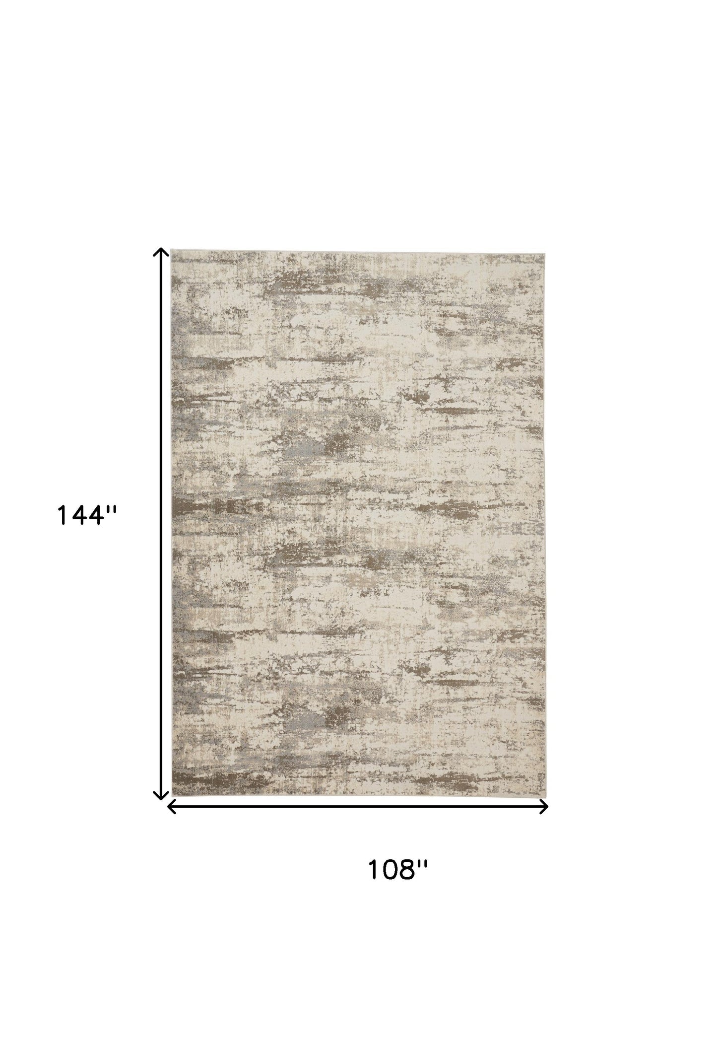 9 x 12 Ivory & Brown Rug