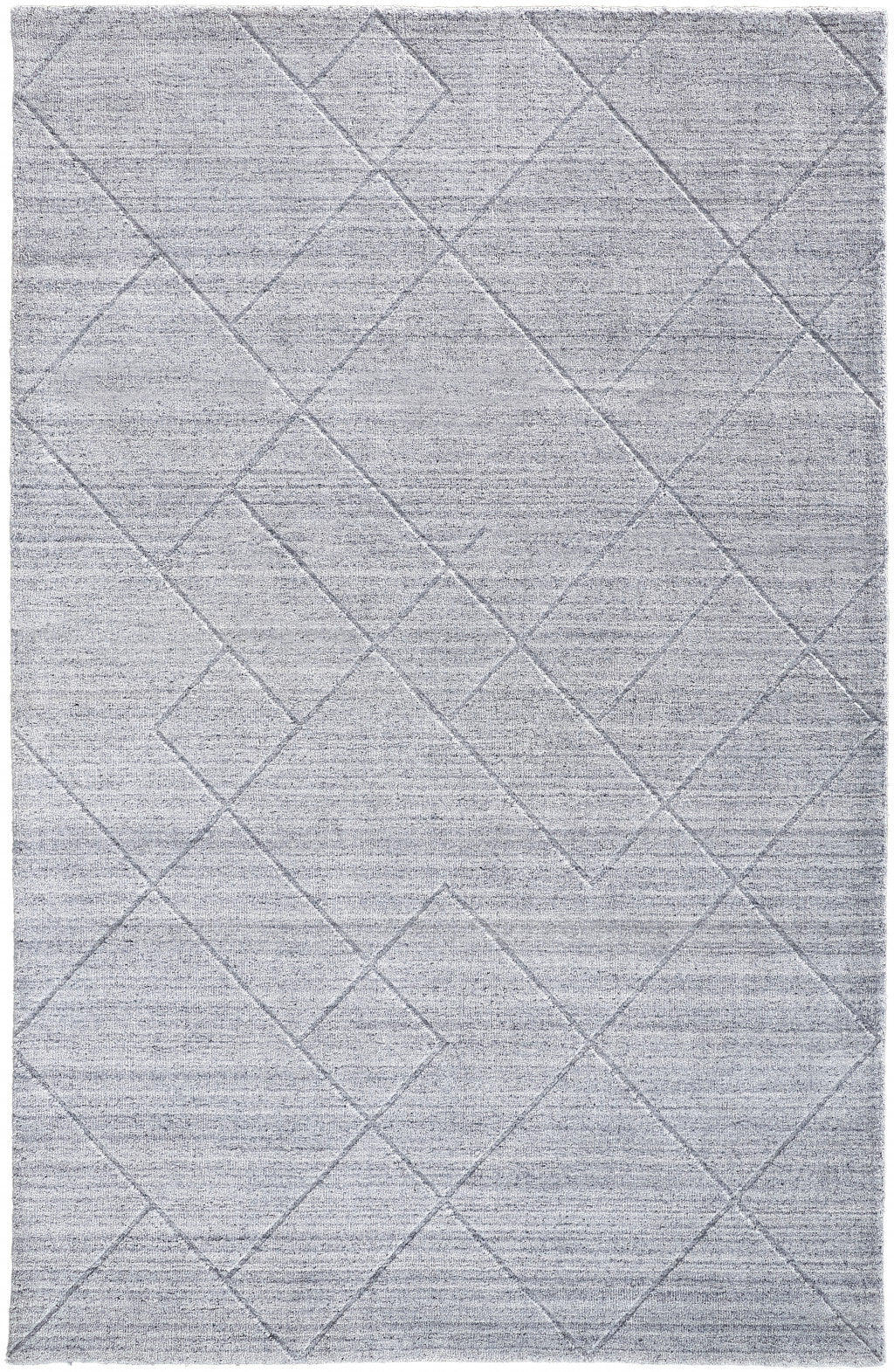 9 x 12 Gray & Silver Striped Hand Woven Rug