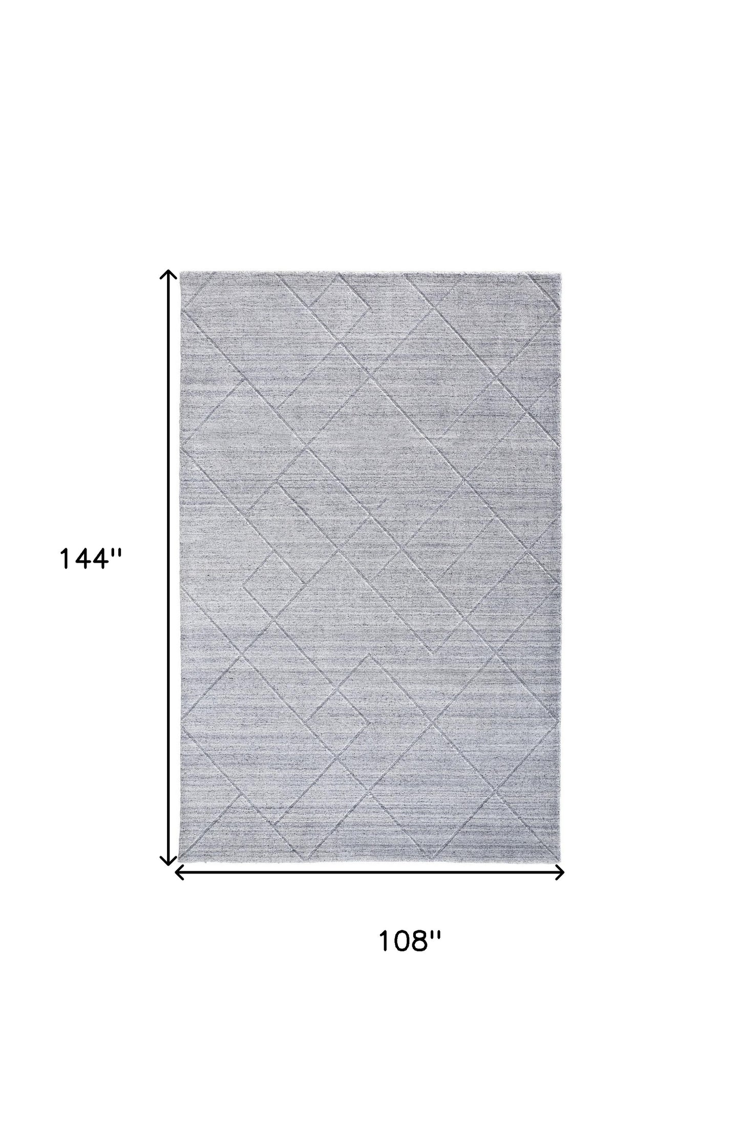 9 x 12 Gray & Silver Striped Hand Woven Rug