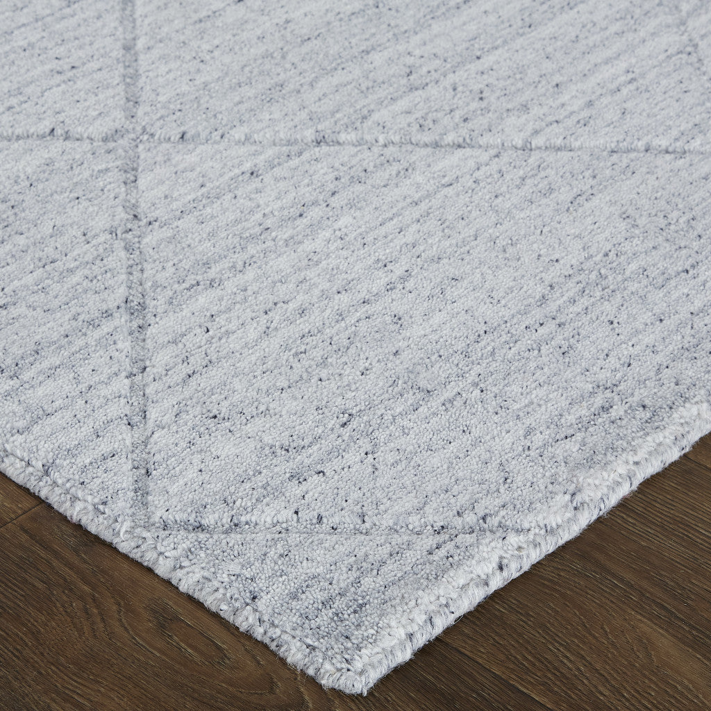 9 x 12 Gray & Silver Striped Hand Woven Rug
