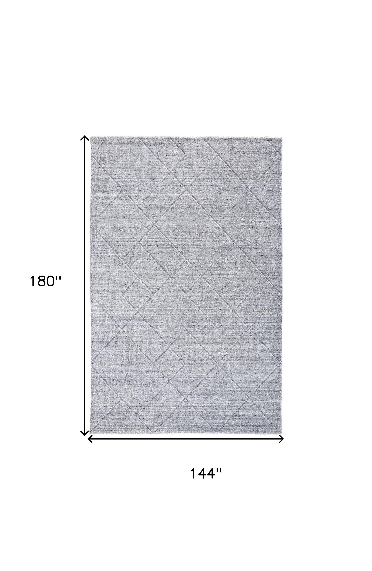 12 x 15 Gray & Silver Striped Hand Woven Rug